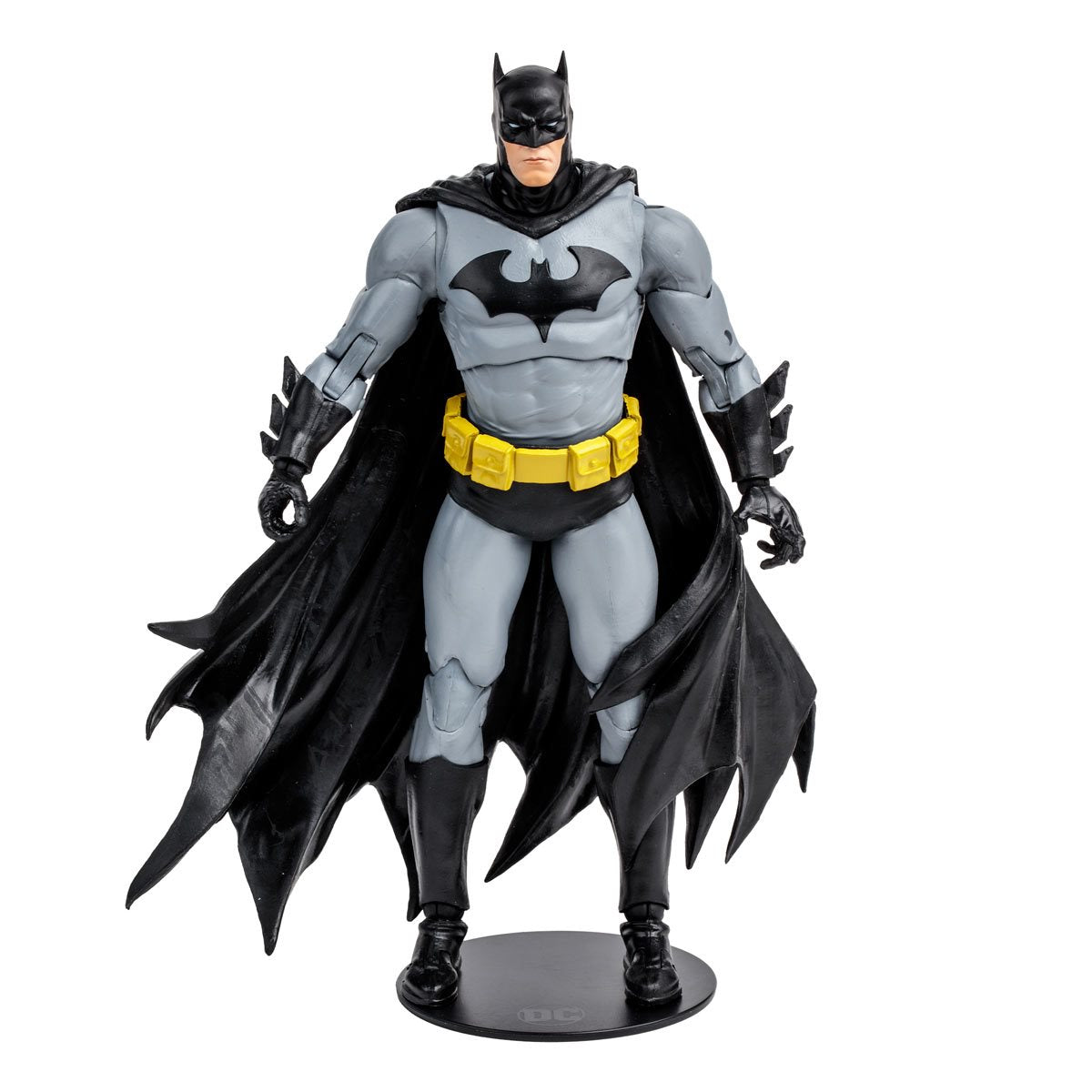 DC Multiverse Batman: Hush Black and Gray 7-Inch Scale Action Figure stading with stand - Heretoserveyou