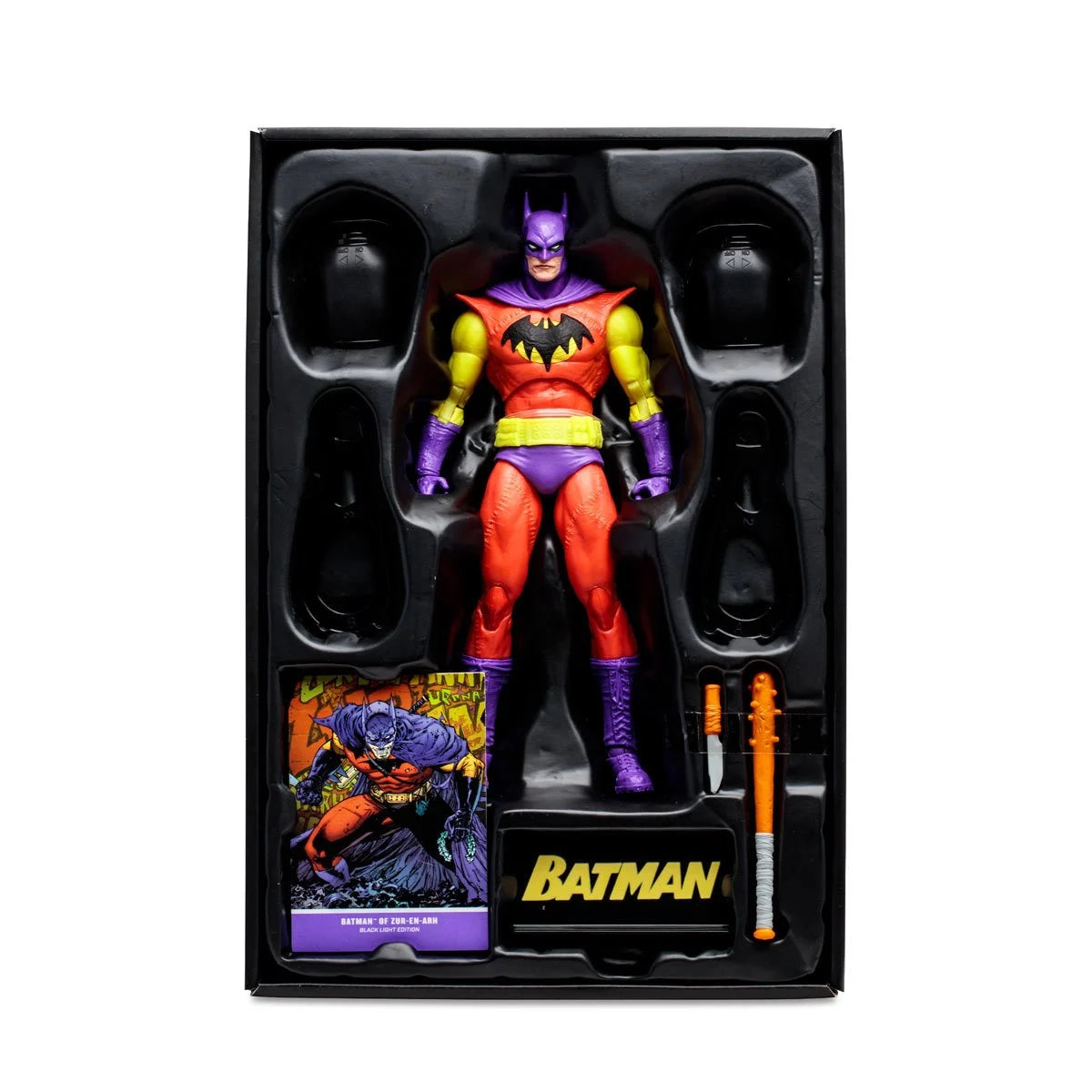 DC Multiverse Batman of Zur-En-Arh Black Light Gold Label 7-Inch Scale Action Figure - Entertainment Earth Exclusive