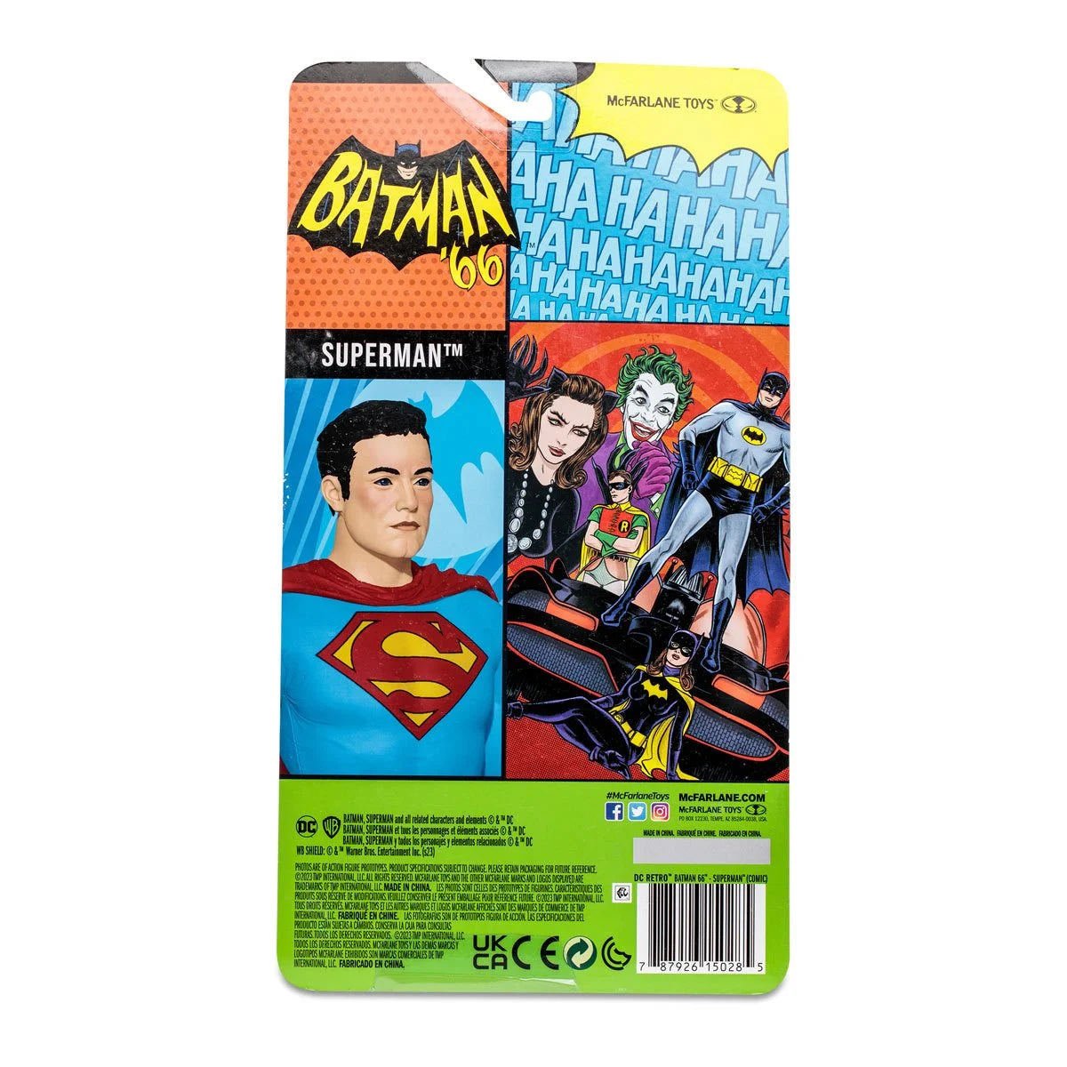 DC Retro Superman Back view of box - Heretoserveyou