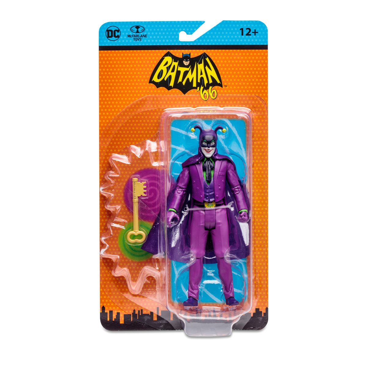 DC Retro Batman 1966 Wave 8 The Joker Batman '66 Comic 6-Inch Scale Action Figure in a box front view - Heretoserveyou