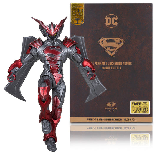DC Superman (Unchained Armor) Patina Edition Gold Label 7" Figure Exclusive - Heretoserveyou