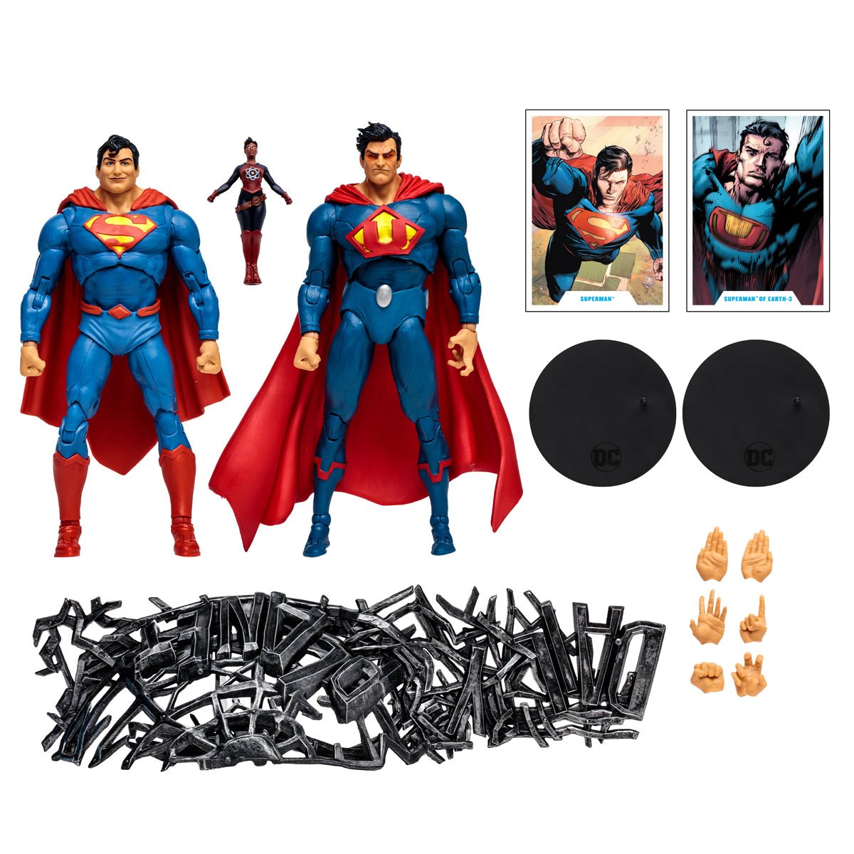 DC Superman vs. Superman of Earth-3 with Atomica 7-Inch Scale Action Figure 2-Pack with accessories - Heretoserveyou