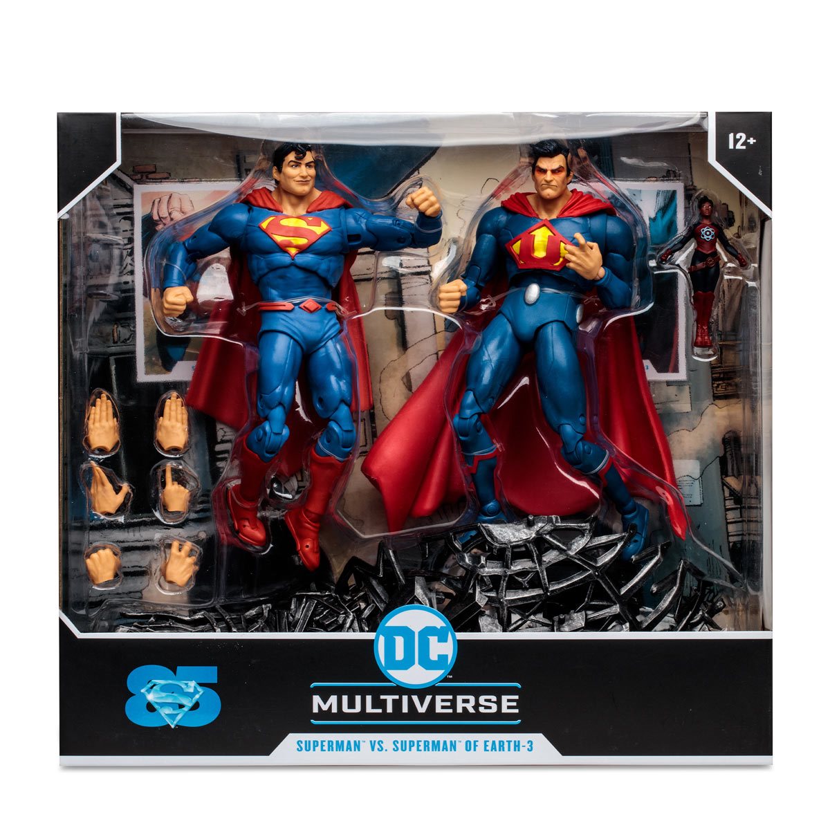DC Superman vs. Superman of Earth-3 with Atomica 7-Inch Scale Action Figure 2-Pack in a box - heretoserveyou
