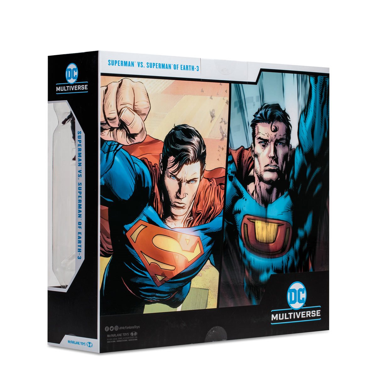 DC Superman vs. Superman of Earth-3 with Atomica 7-Inch Scale Action Figure 2-Pack back view of the package - Heretoserveyou