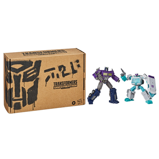 Transformers Generations Selects WFC-GS17 Shattered Glass Ratchet and Optimus Prime, War for Cybertron Collector Figures