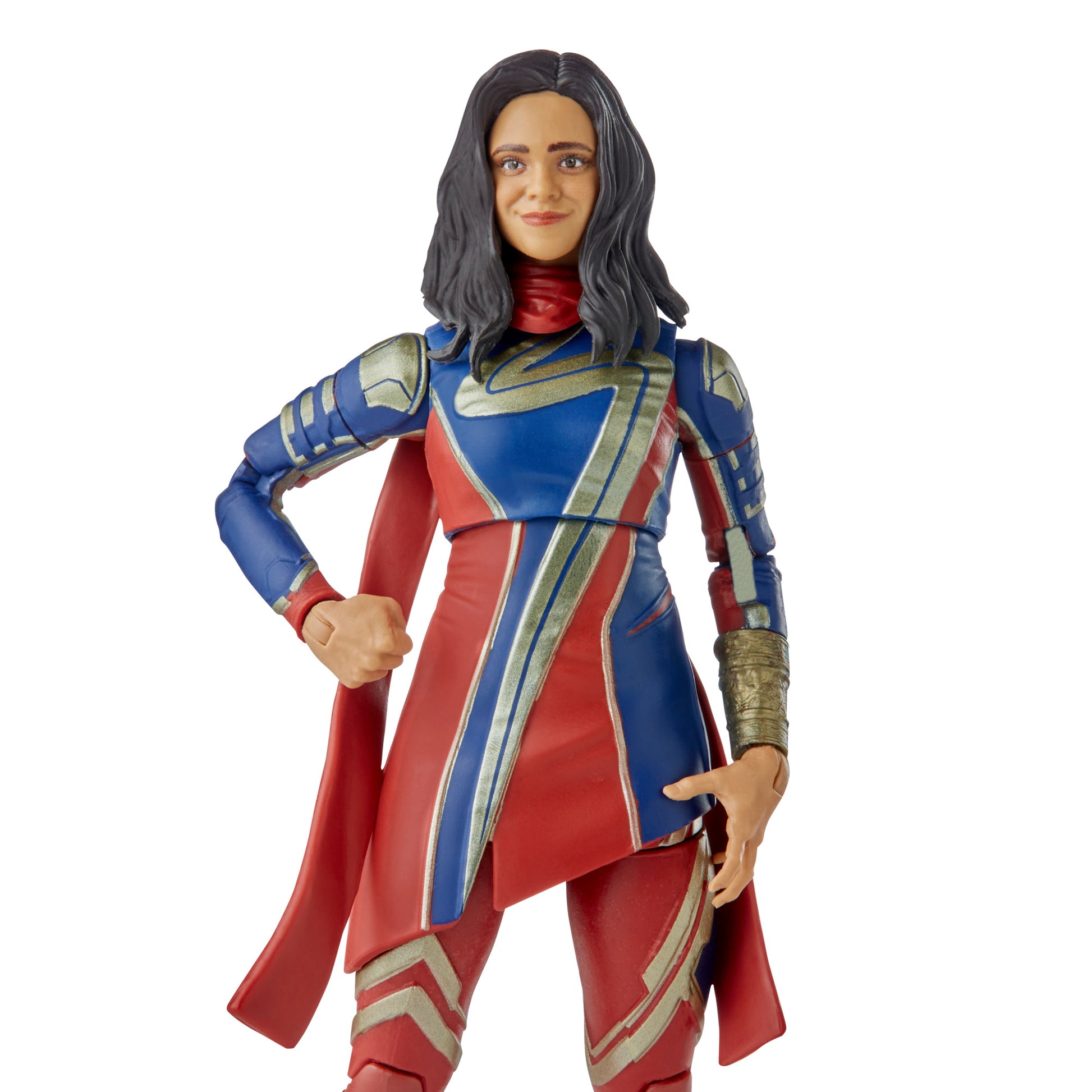 Marvel Legends Series Ms. Marvel Action Figure Toy close up look - Heretoserveyou