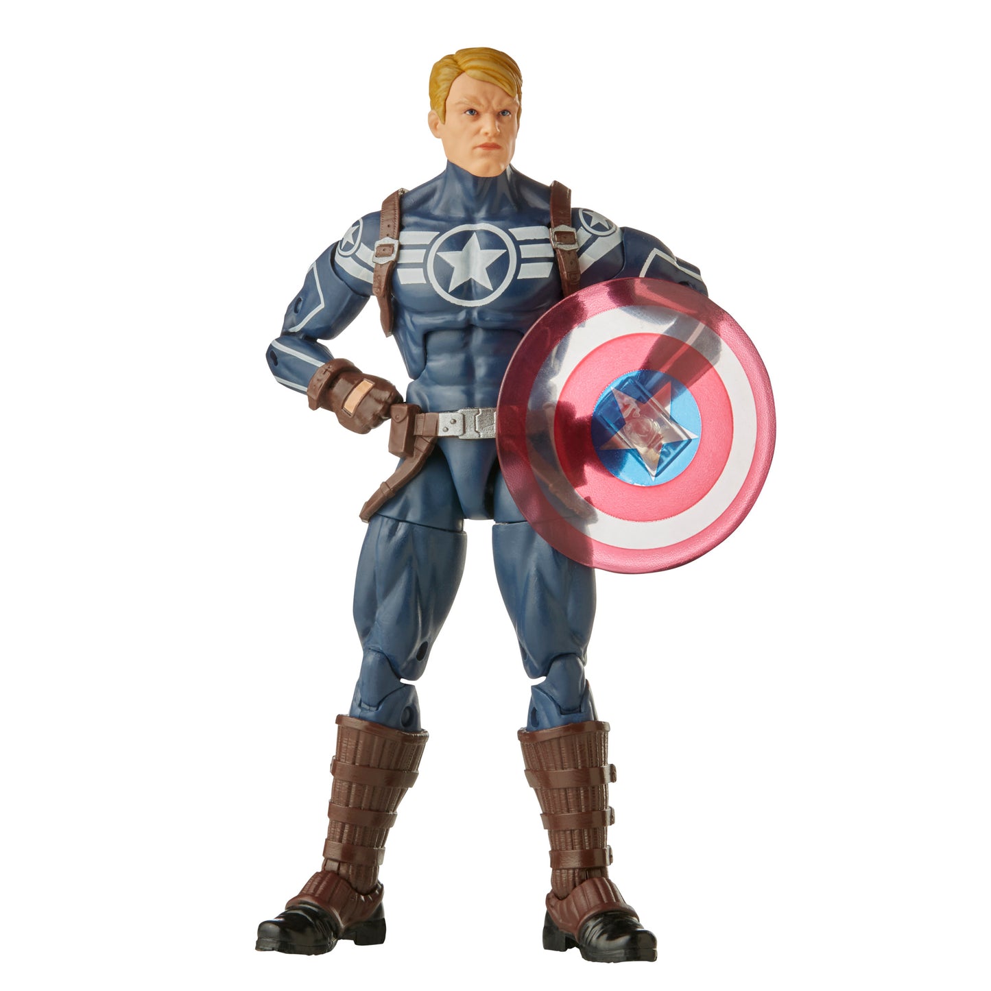 Marvel Comics Commander Rogers Action Figure  with shield - Heretoserveyou
