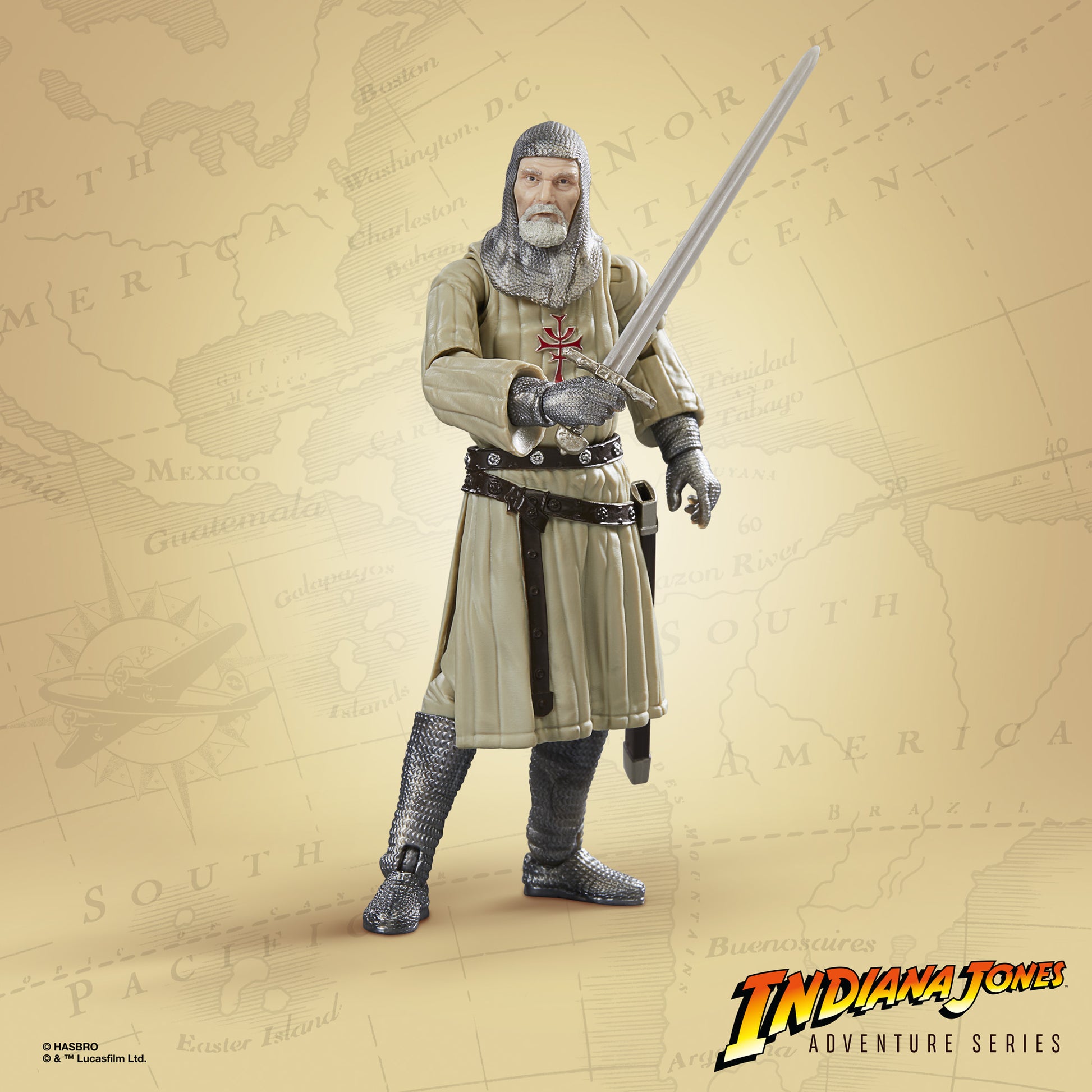 Indiana Jones Adventure Series Grail Knight Action Figure Toy - HTSY