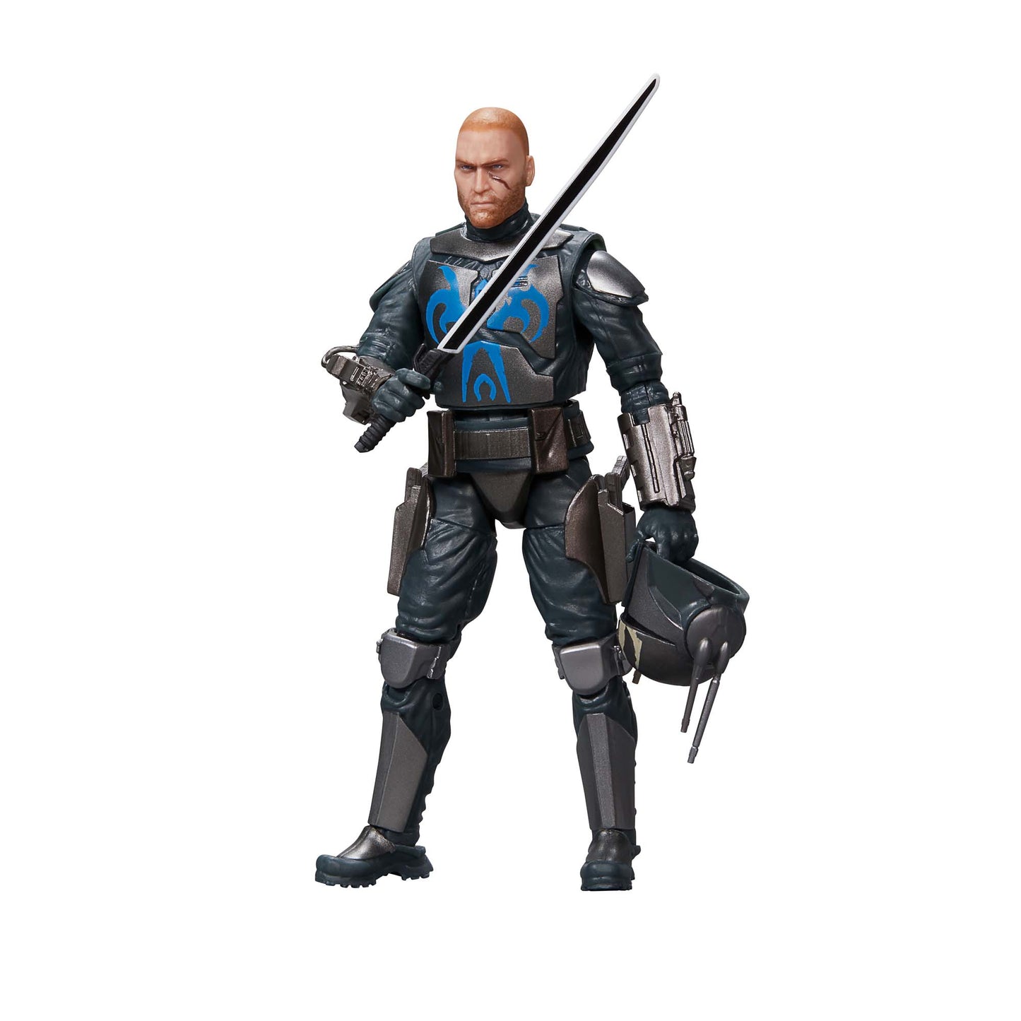 Star Wars The Black Series Pre Vizsla Action Figure Toy with sword and helmet - heretoserveyou