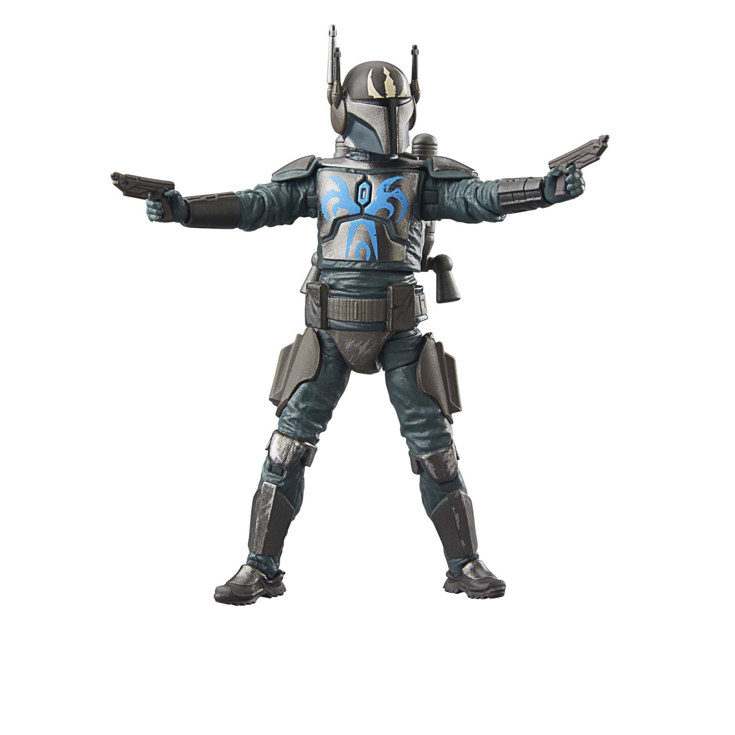 The Vintage Collection Pre Vizsla Action Figure attacking with 2 pistol - heretoserveyou