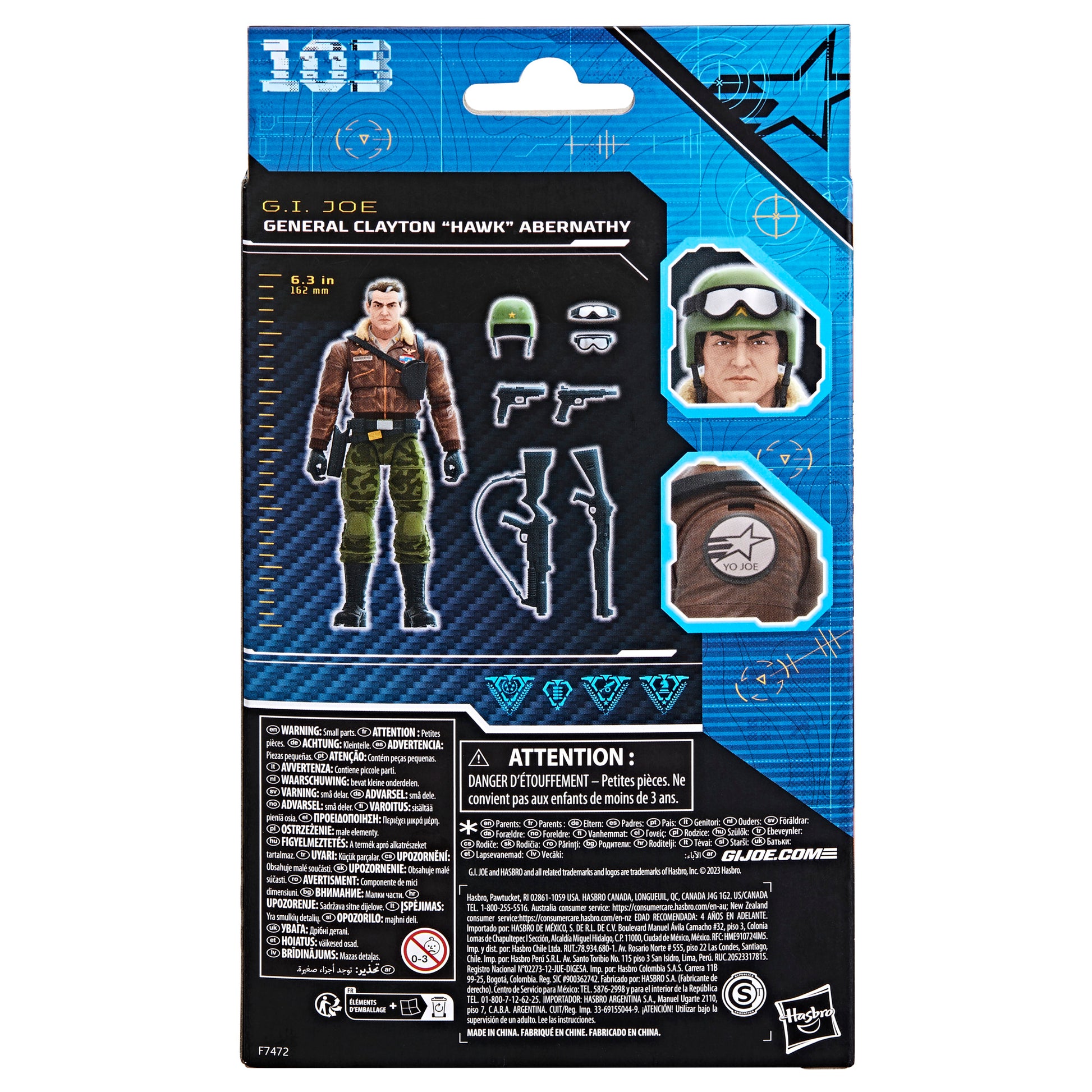 G.I. Joe Classified Series General Clayton "Hawk" Abernathy, Collectible G.I. Joe Action Figure (6"), 103 4