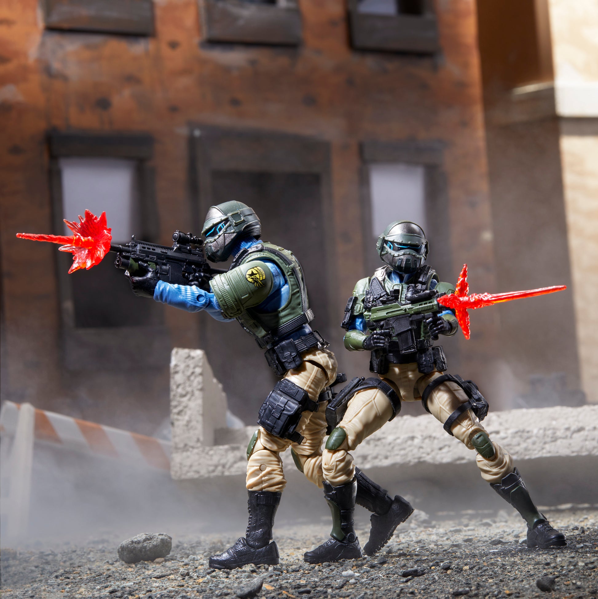 G.I. Joe Classified Series Steel Corps Troopers firing with guns - Heretoserveyou