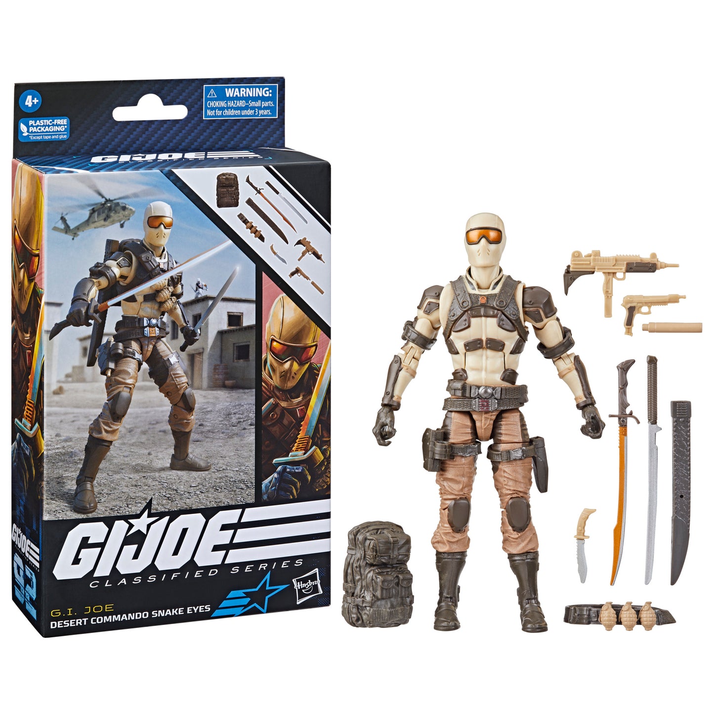 G.I. Joe Classified Series Desert Commando Snake Eyes Action Figure - Heretoserveyou