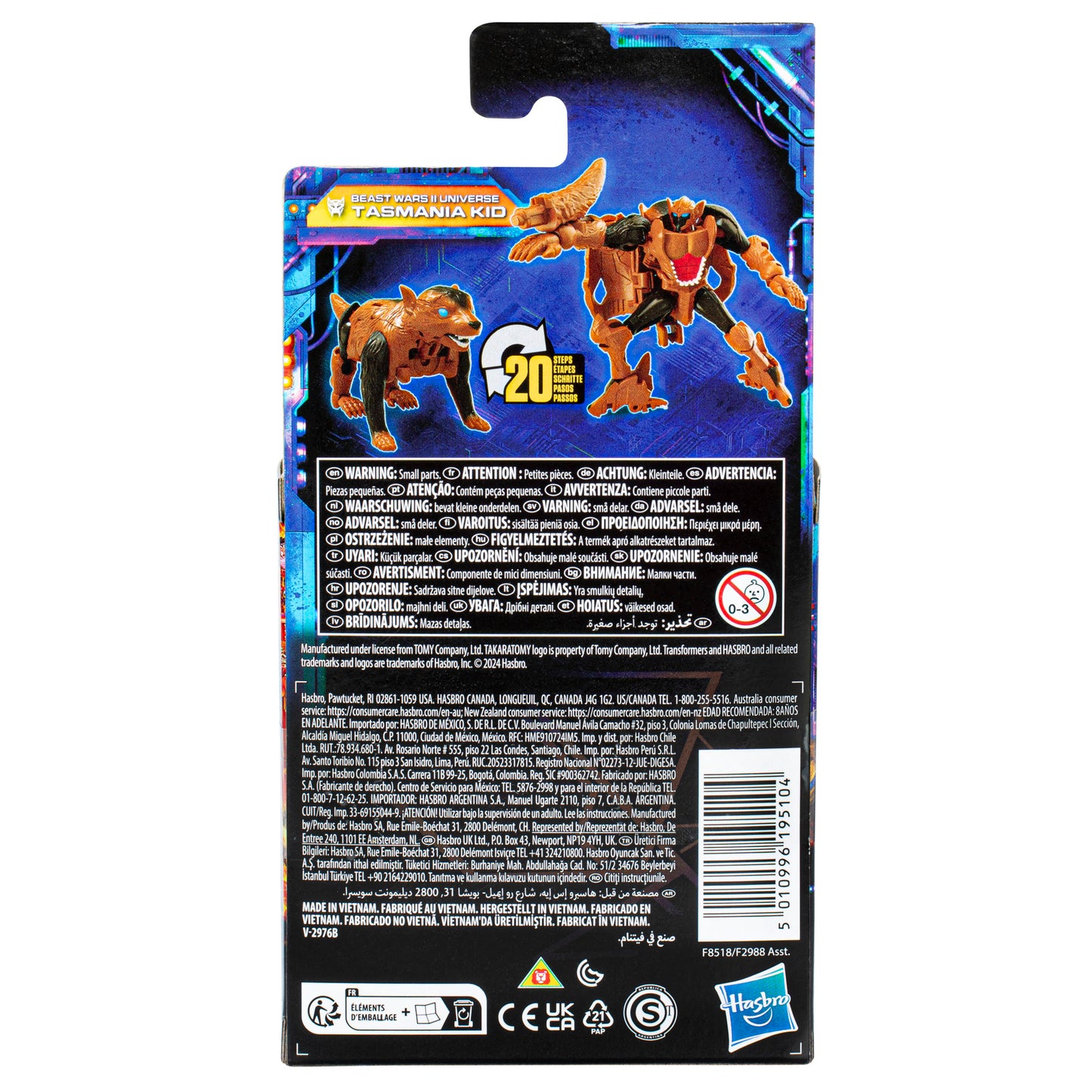 Transformers Legacy United Core Beast Wars II Universe Tasmania Kid 3.5” Action Figure, 8+