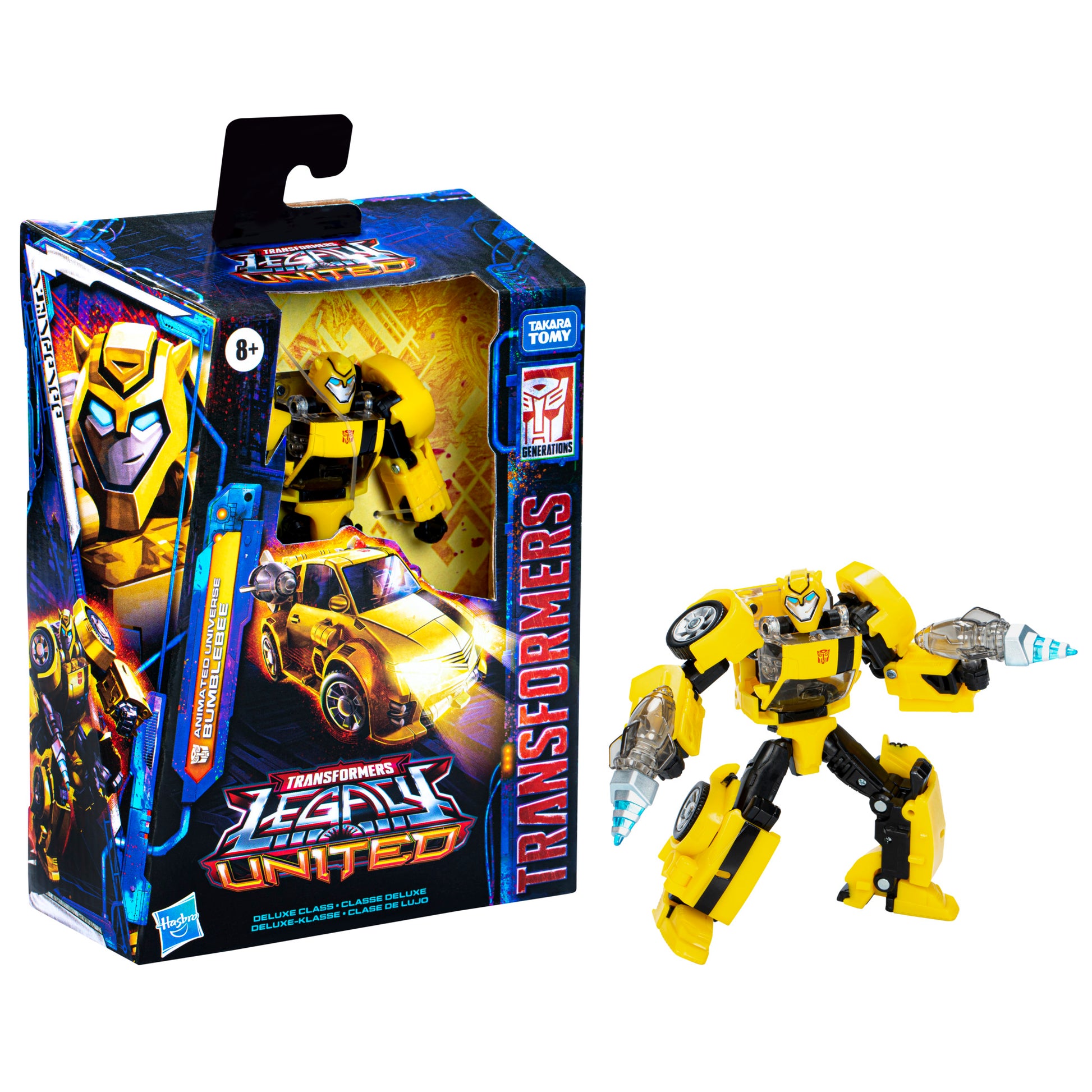 Transformers Legacy United Deluxe Animated Universe Bumblebee 5.5” Action Figure, 8+ heretoserveyou