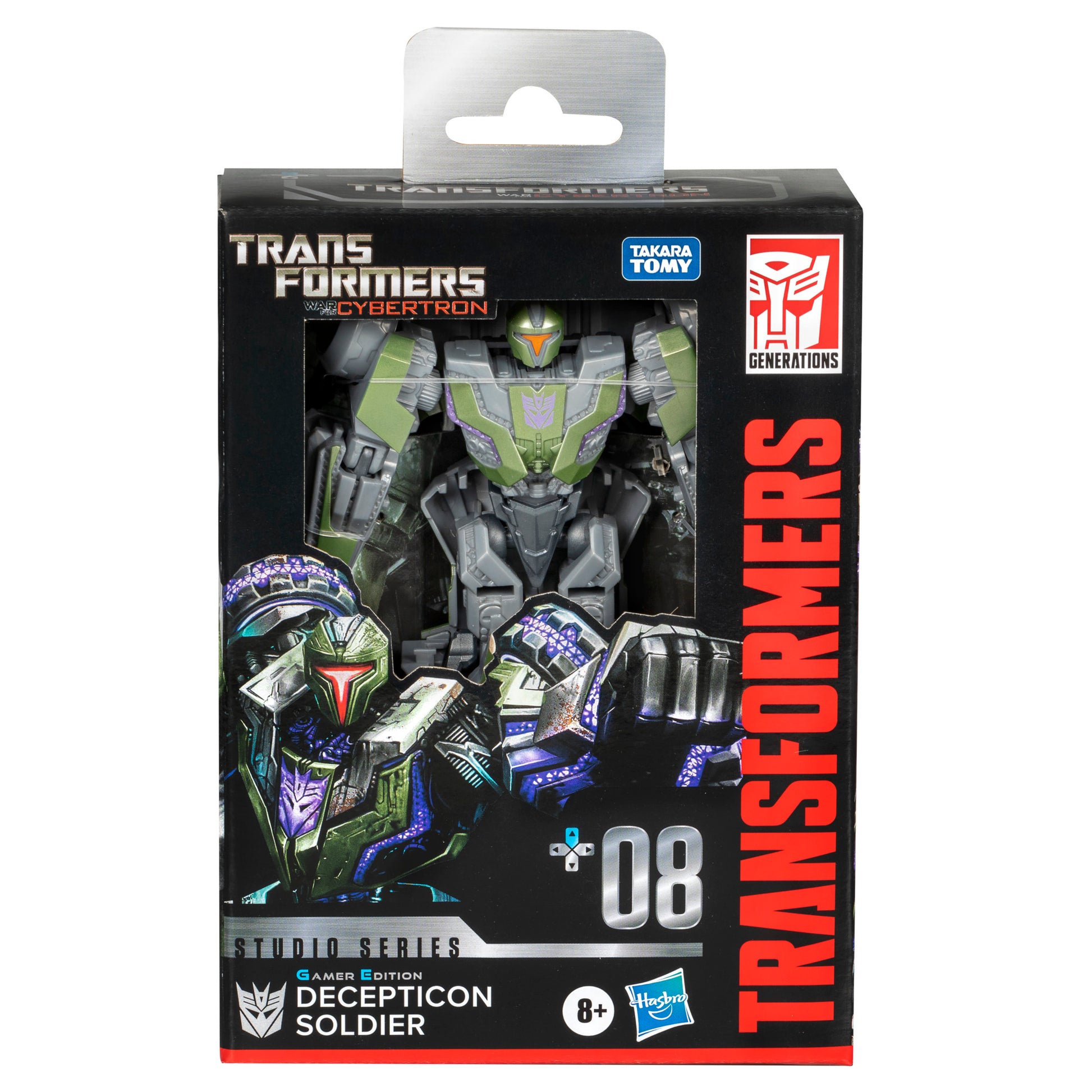 Transformers Studio Series Deluxe Transformers: War for Cybertron 08 Gamer Edition Decepticon Soldier 4.5” Action Figure, 8+