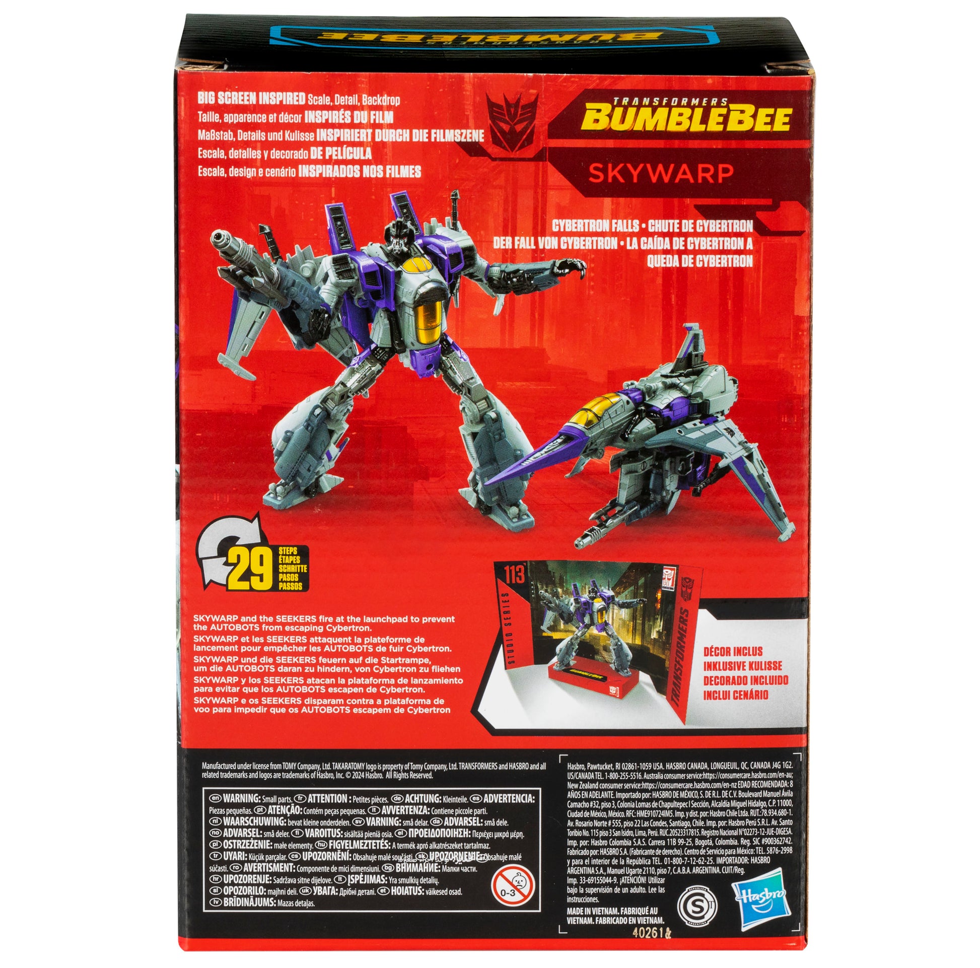 Transformers Studio Series Voyager Transformers: Bumblebee 113 Skywarp 6.5” Action Figure, 8+