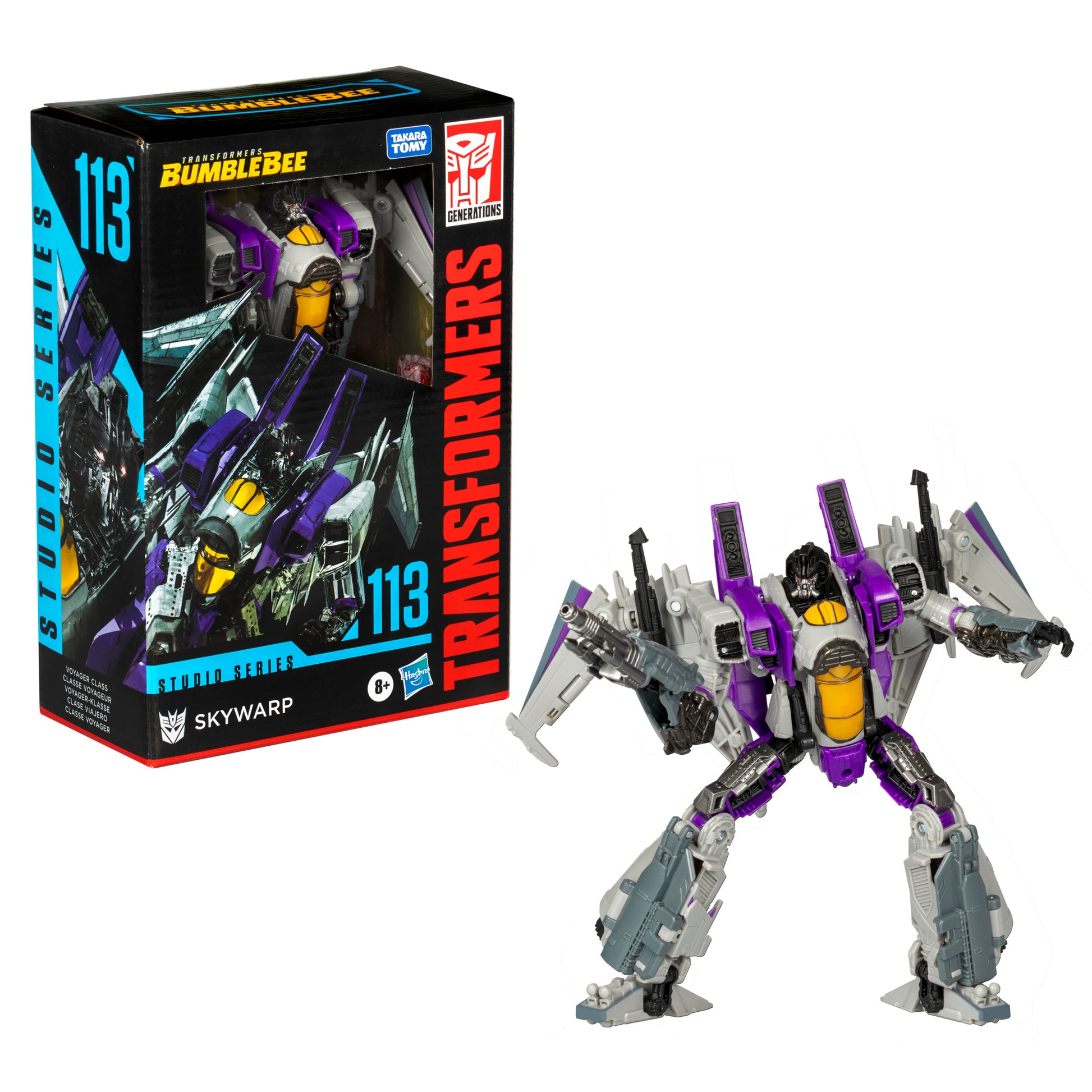 Transformers Studio Series Voyager Transformers: Bumblebee 113 Skywarp 6.5” Action Figure, 8+