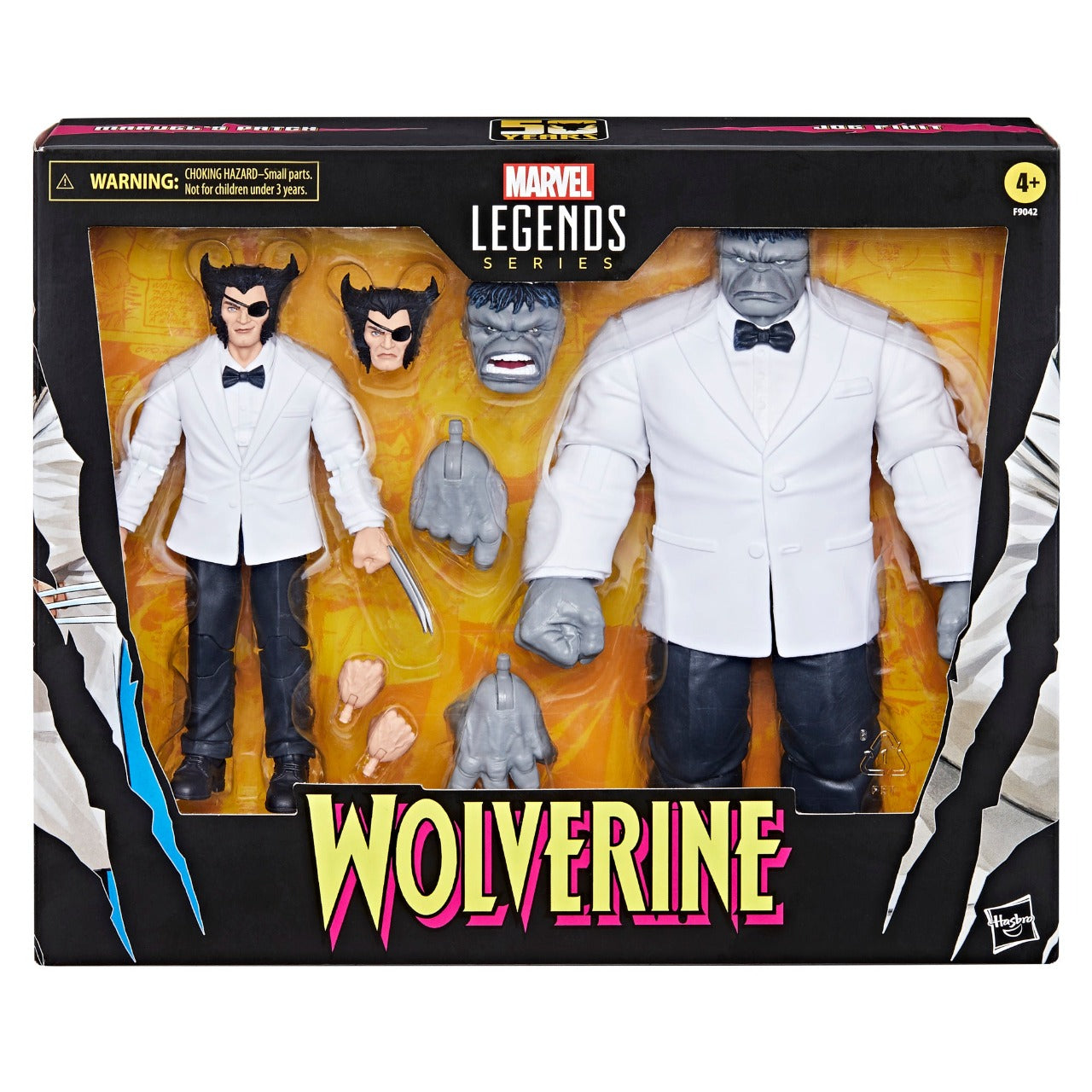 Marvel Legends Series Marvel's Patch and Joe Fixit, Wolverine 50th Anniversary Comics Collectible 6-Inch Scale Action Figure 2-Pack