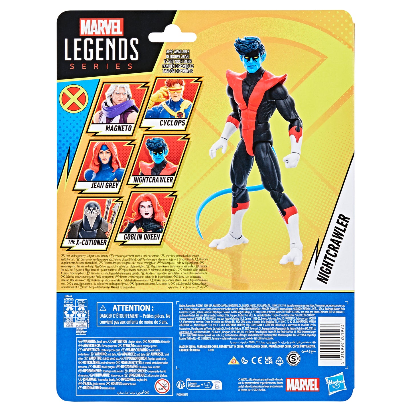 Marvel Legends Series Nightcrawler, X-Men ‘97 Collectible 6 Inch Action Figure
