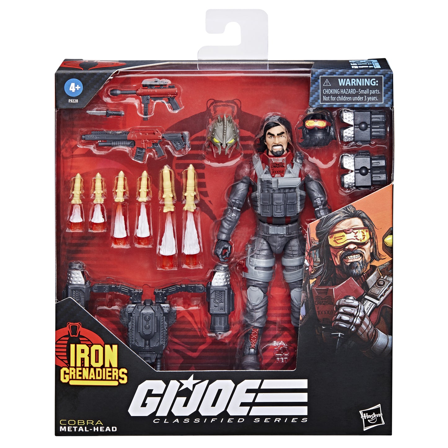 G.I. Joe Classified Series #118, Iron Grenadier Metal-Head Action Figure Toy