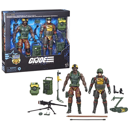 G.I. Joe Classified Series #126, Tiger Force Roadblock, Tripwire, & M.A.C.L.E.O.D., 2 Collectible 6 Inch Action Figures with 17 Accessories