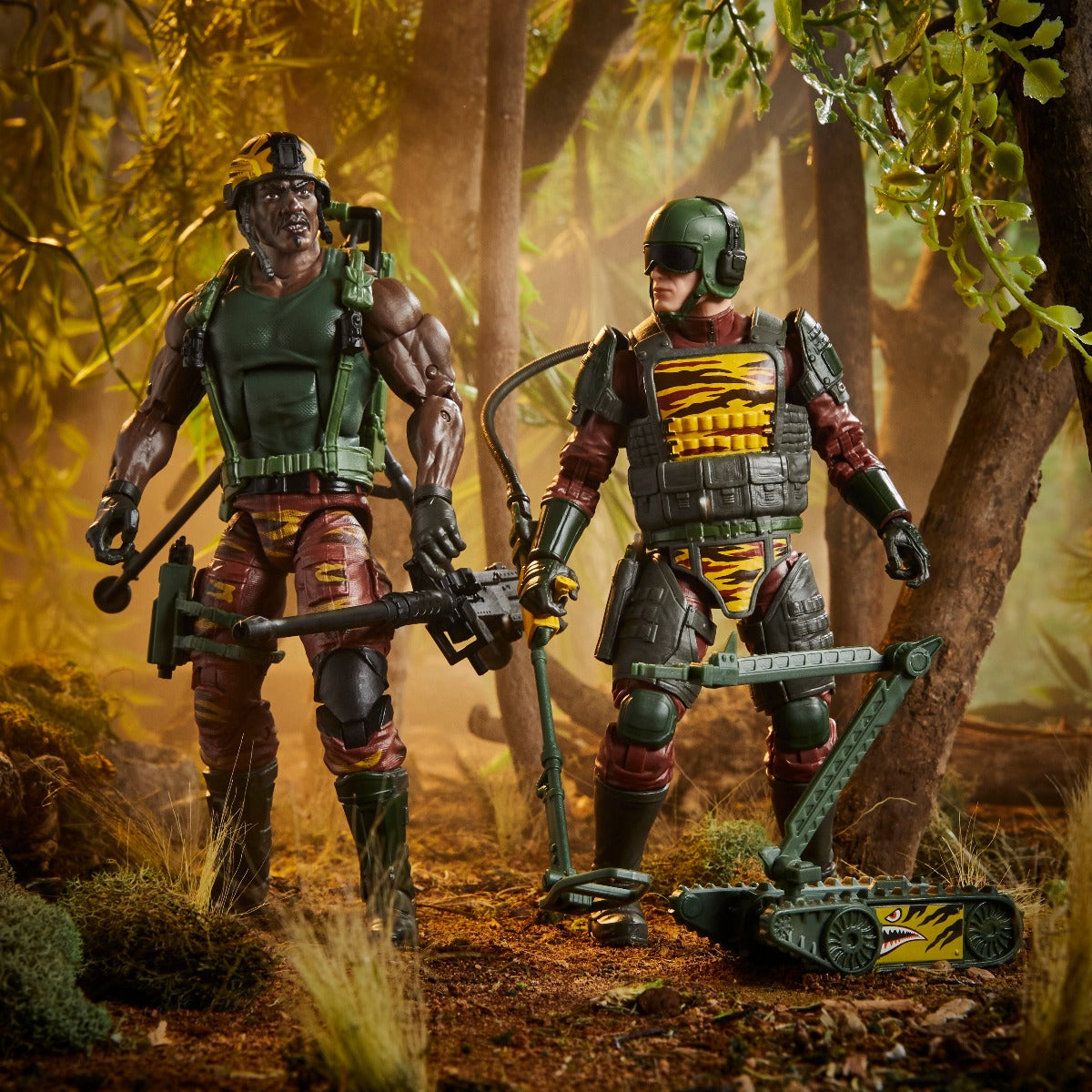 G.I. Joe Classified Series #126, Tiger Force Roadblock, Tripwire, & M.A.C.L.E.O.D., 2 Collectible 6 Inch Action Figures with 17 Accessories
