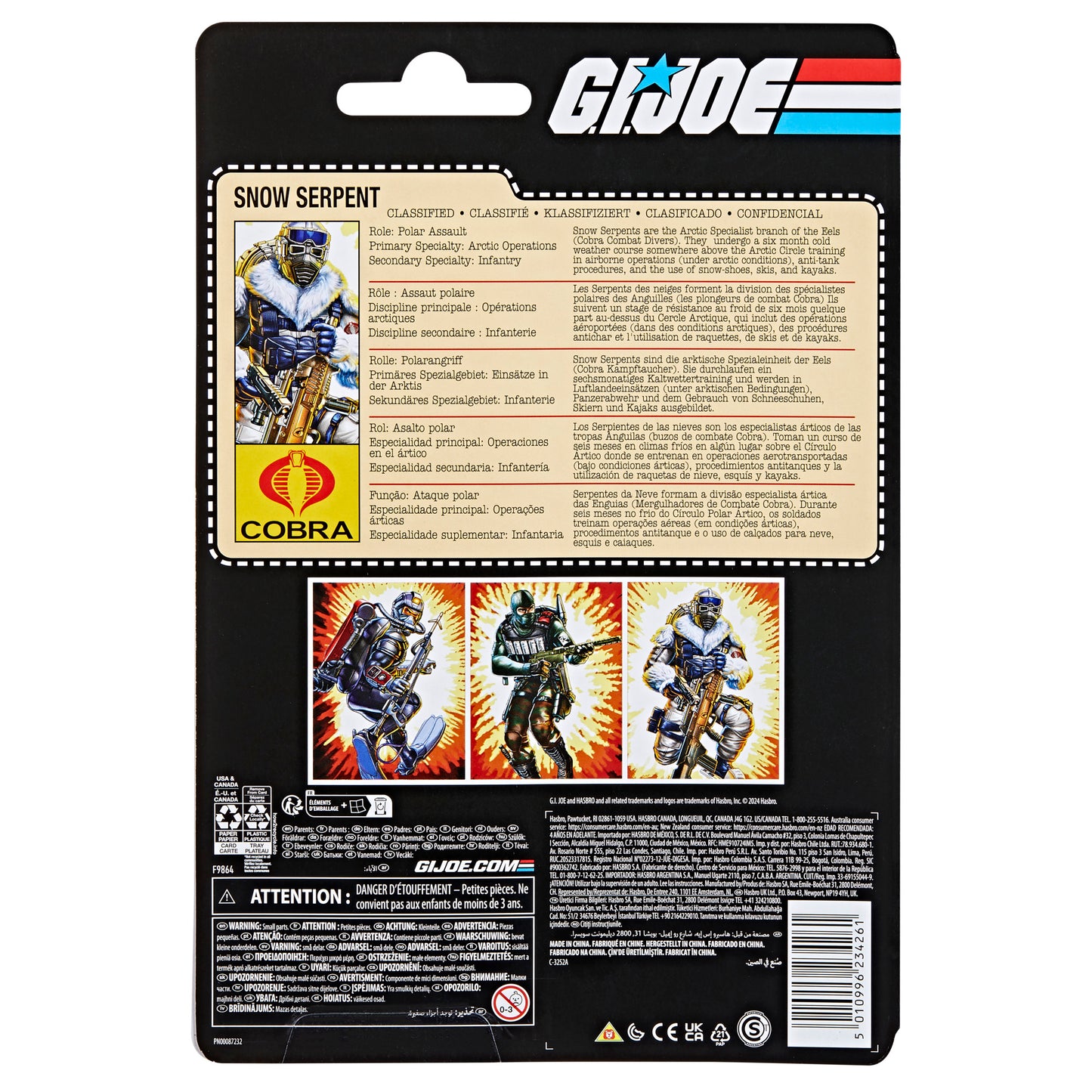 G.I. Joe Classified Series Retro Cardback, Snow Serpent Action Figure