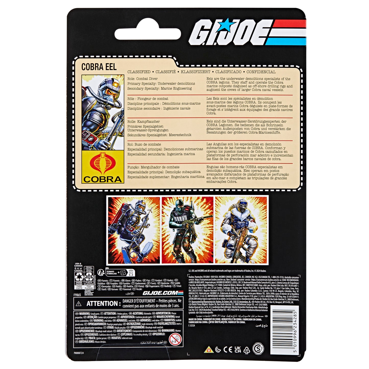 G.I. Joe Classified Series Retro Cardback, Cobra Eel Action Figure