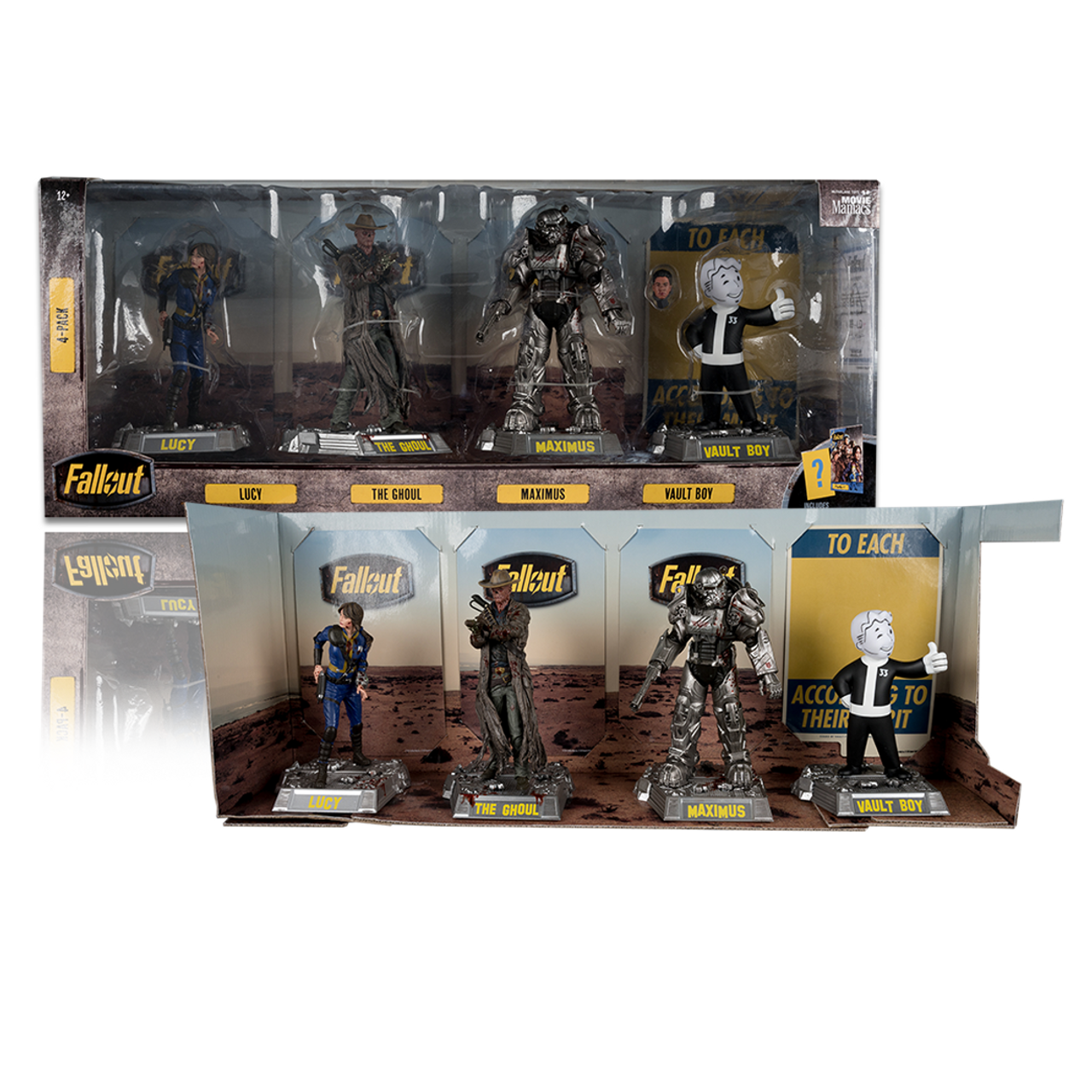 McFarlane Toys - Fallout Lucy, Maximus, The Ghoul & Vault Boy 6in Posed Figures 4pk