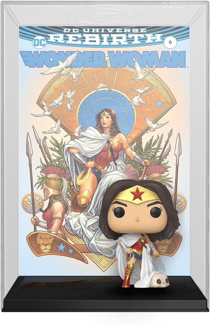 Funko Pop! Wonder Woman 80th Rebirth on Throne Pop! Comic Cover with Figure
