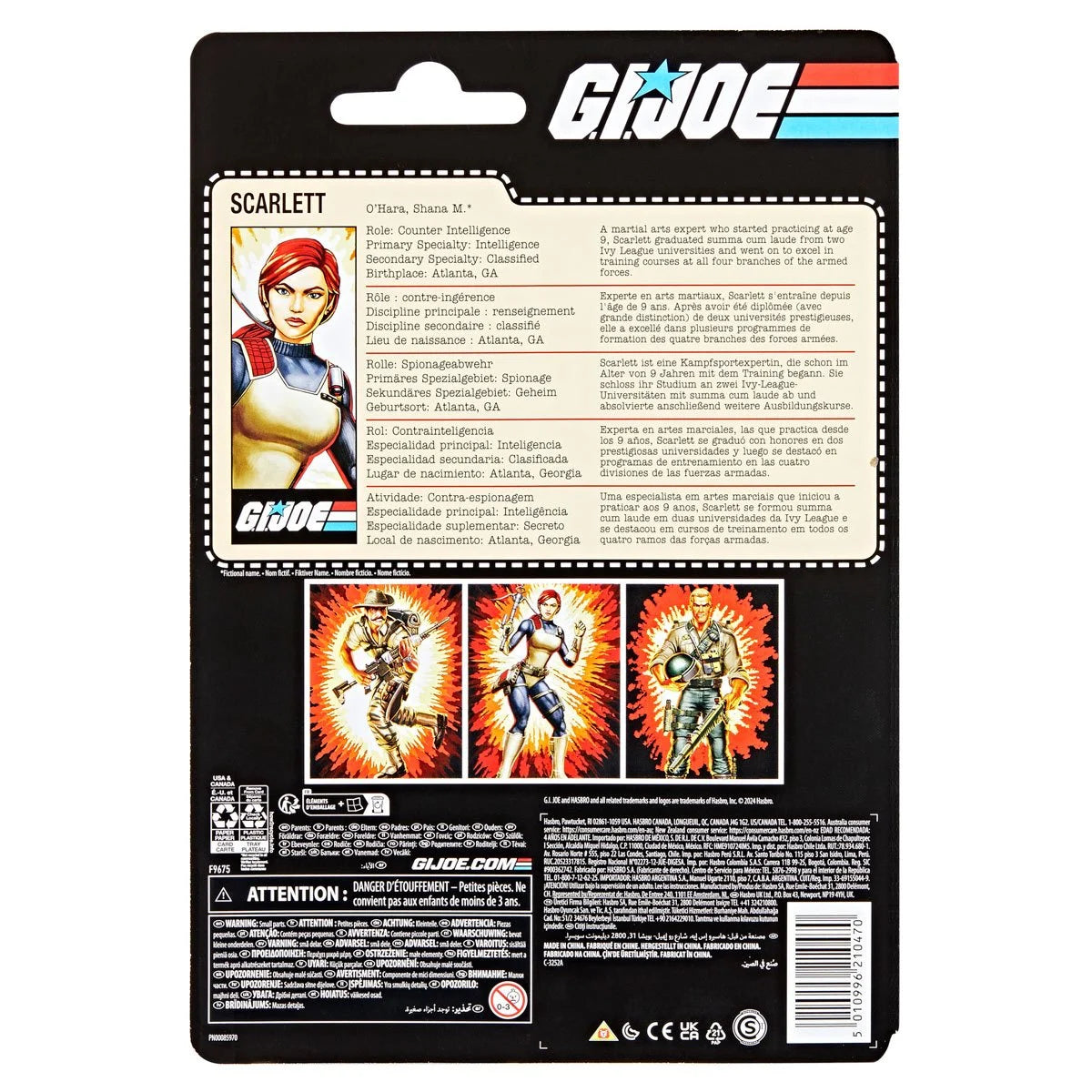 G.I. Joe Classified Series Retro Cardback, Scarlett Action Figure Toy