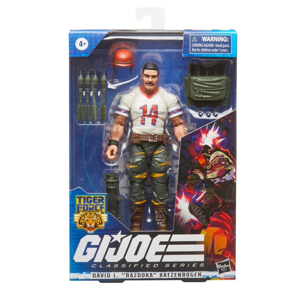 G.I. Joe Classified Series Tiger Force David L. “Bazooka” Katzenbogen Figure Toy in a package - Heretoserveyou