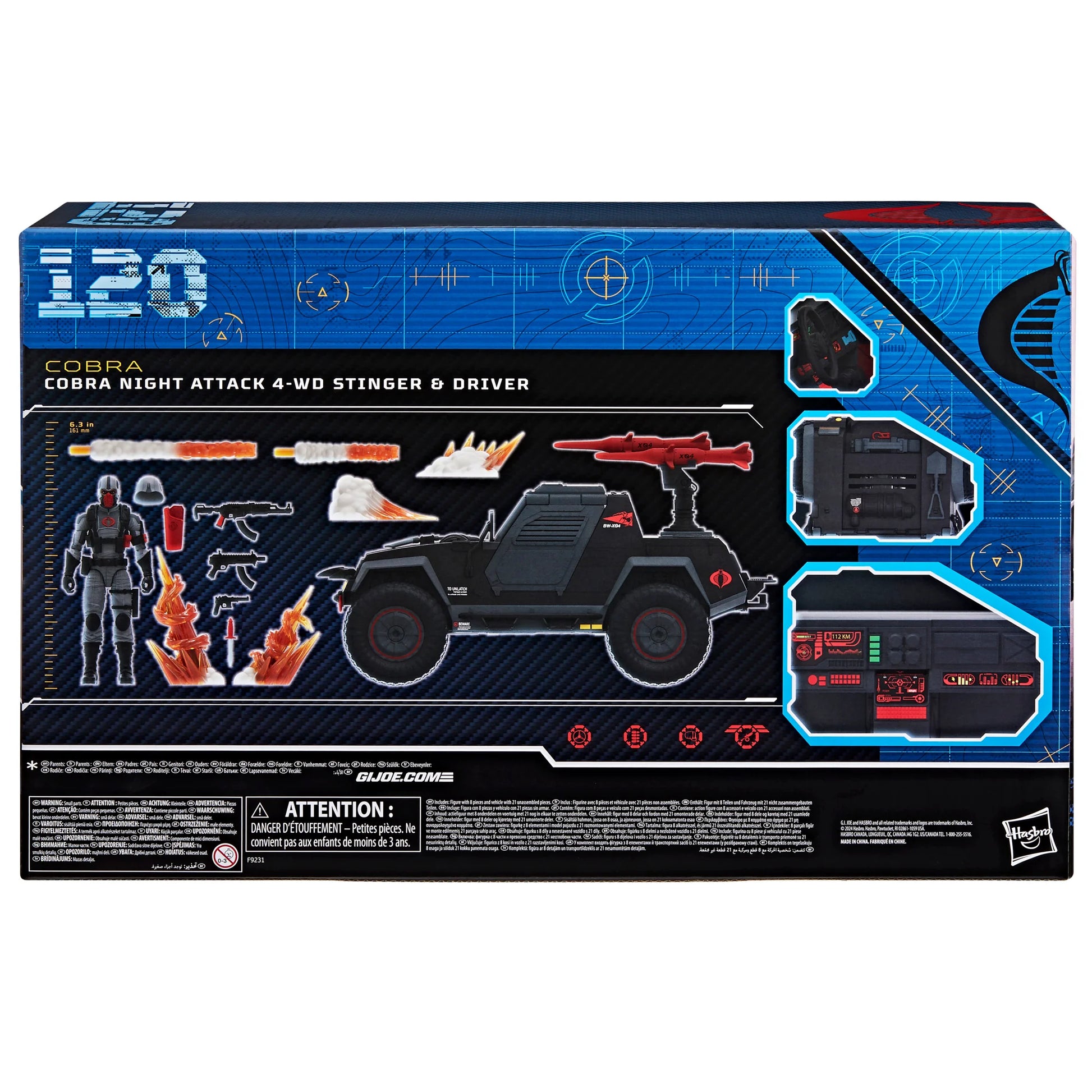 G.I. Joe Classified Series #120, Cobra Night Attack 4-WD Stinger & Driver Action Figure