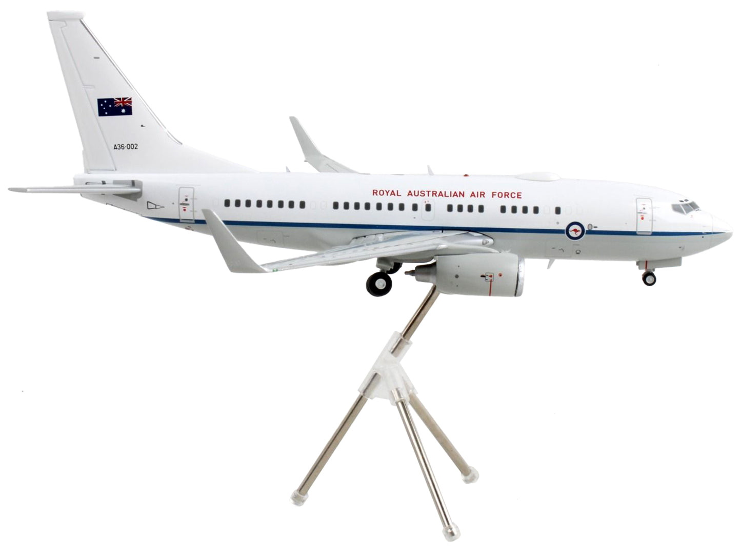 Boeing 737-700 Transport Aircraft "Royal Australian Air Force - A36-002" White and Gray "Gemini 200" Series 1/200 Diecast Model Airplane by GeminiJets