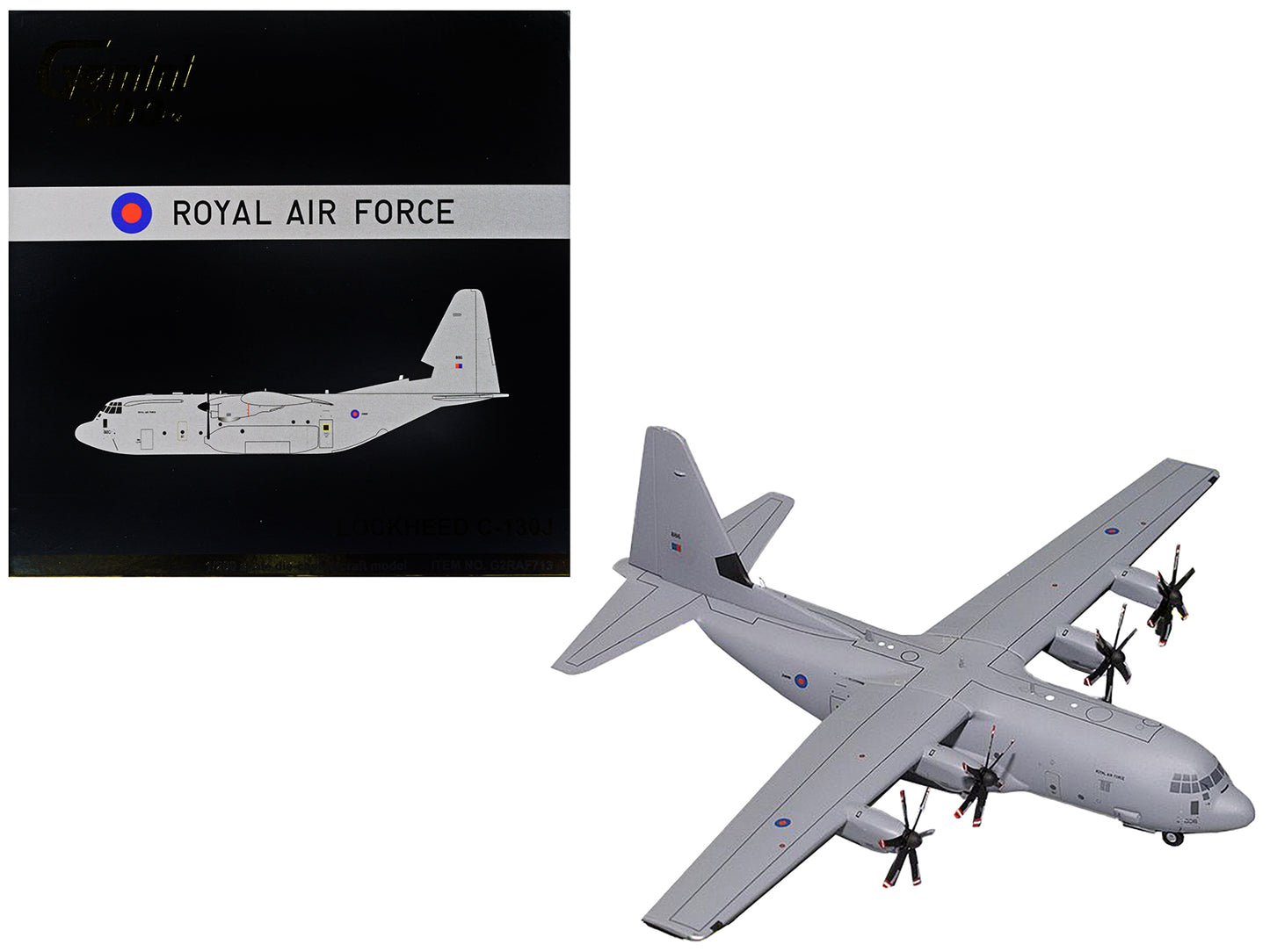 Lockheed C-130J Super Hercules Transport Aircraft "British Royal Air Force" Gray "Gemini 200" Series 1/200 Diecast Model Airplane by GeminiJets