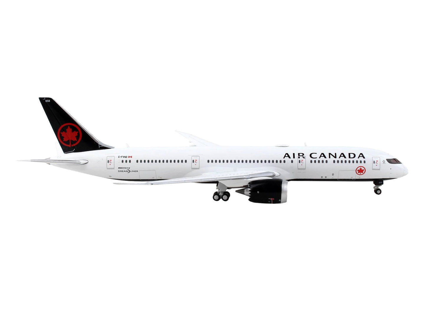 Boeing 787-9 Commercial Aircraft "Air Canada" White with Black Tail 1/400 Diecast Model Airplane by GeminiJets