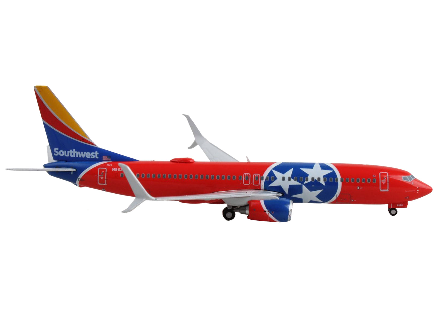 Boeing 737-800 Commercial Aircraft "Southwest Airlines - Tennessee One" Tennessee Flag Livery 1/400 Diecast Model Airplane by GeminiJets