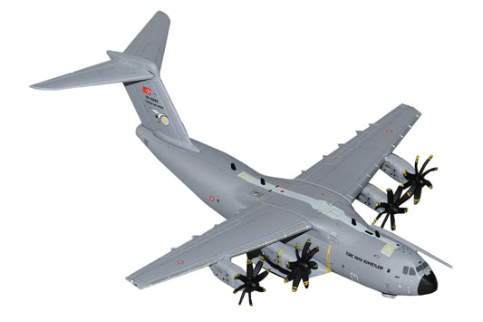 Airbus A400M Atlas Transport Aircraft "Turkish Air Force" (18-0093) Gray "Gemini Macs" Series 1/400 Diecast Model Airplane by GeminiJets