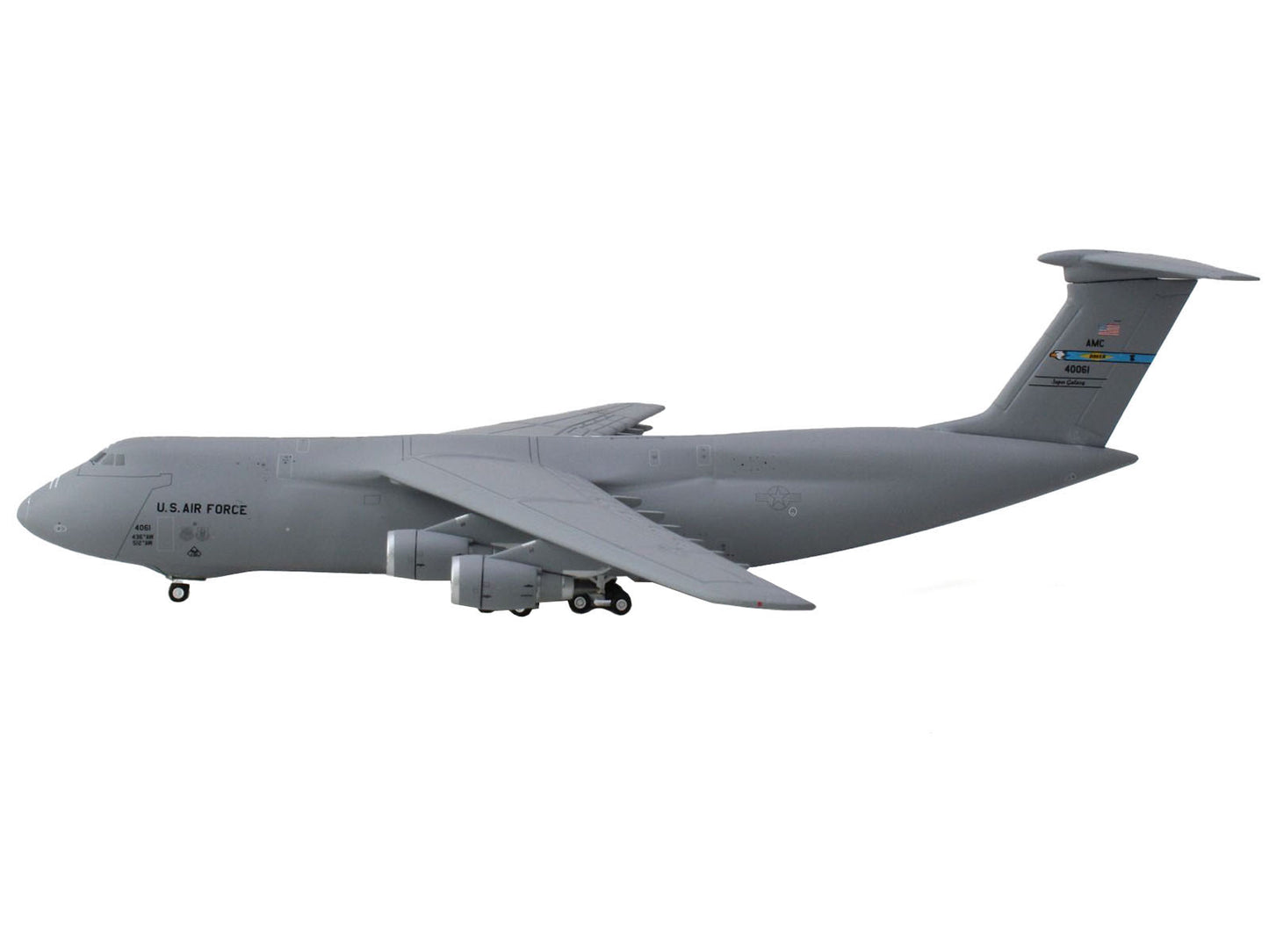 Lockheed C-5M Super Galaxy Transport Aircraft "Dover Air Force Base" United States Air Force (84-0061) Gray "Gemini Macs" Series 1/400 Diecast Model Airplane by GeminiJets