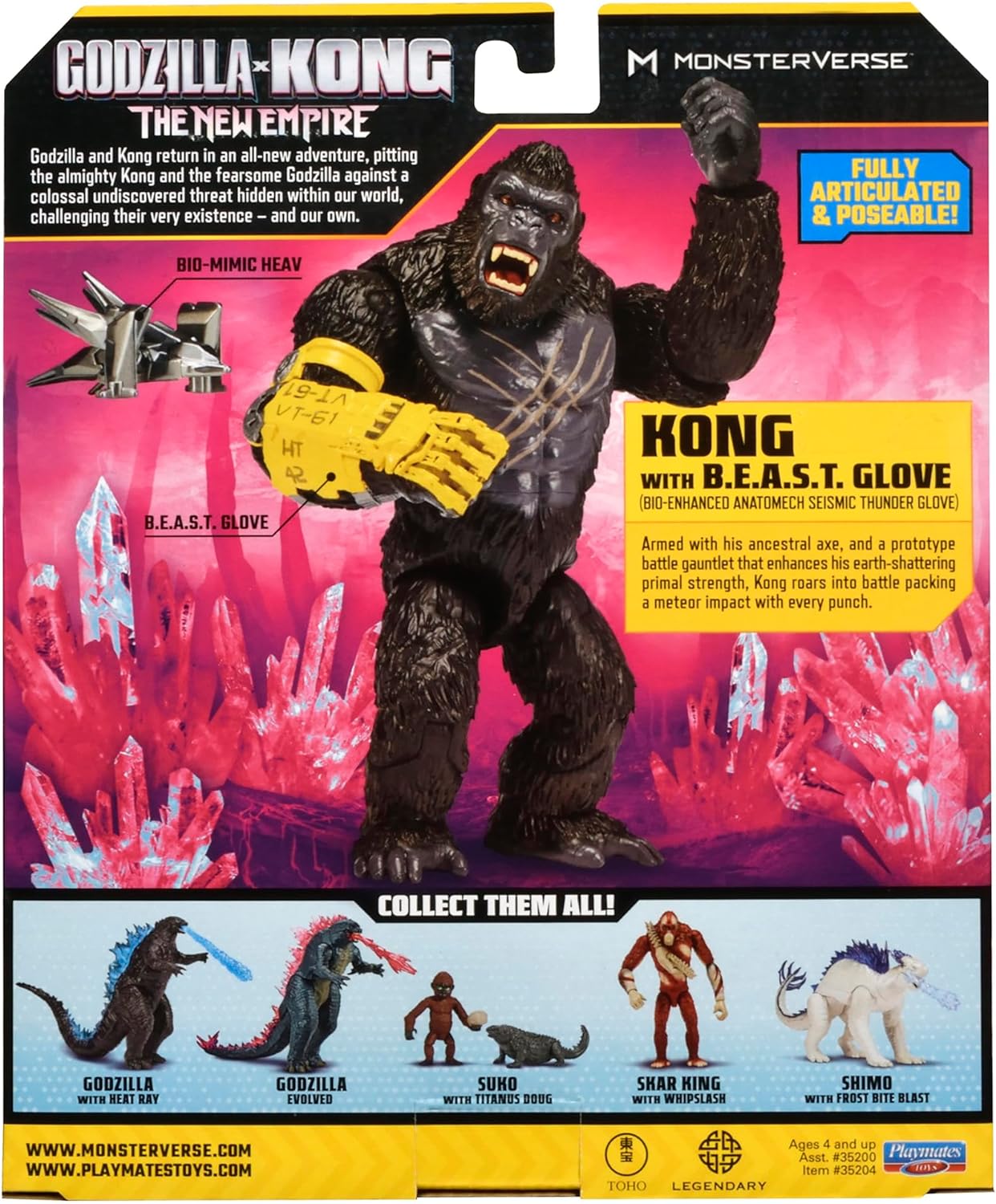 Godzilla x Kong : The New Empire - 6" Kong with B.E.A.S.T. Glove by Plamates Toys