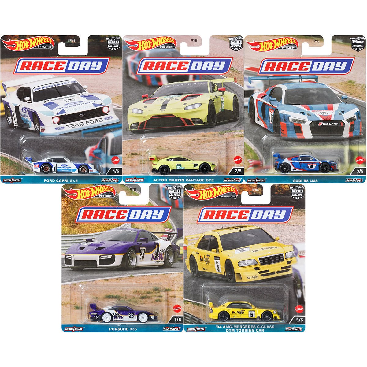 Hot Wheels Car Culture HW Race Day Mix 4 Vehicle Case of 5 - Heretoserveyou
