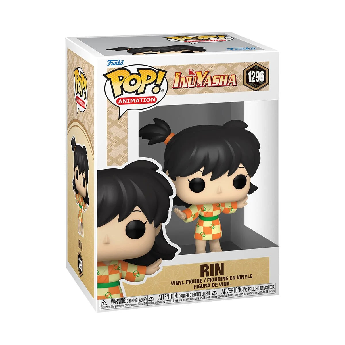 Inuyasha Rin Pop! Vinyl Figure #1296 in a box front view - Heretoserveyou