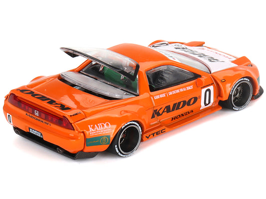 Honda NSX Kaido Racing V1 Orange with White Hood (Designed by Jun Imai) "Kaido House" Special 1/64 Diecast Model Car by Mini GT