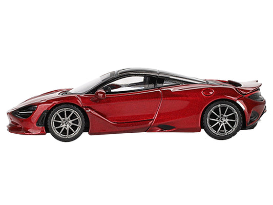 McLaren 750S Amaranth Red Metallic with Black Top Limited Edition to 5040 pieces Worldwide 1/64 Diecast Model Car by Mini GT