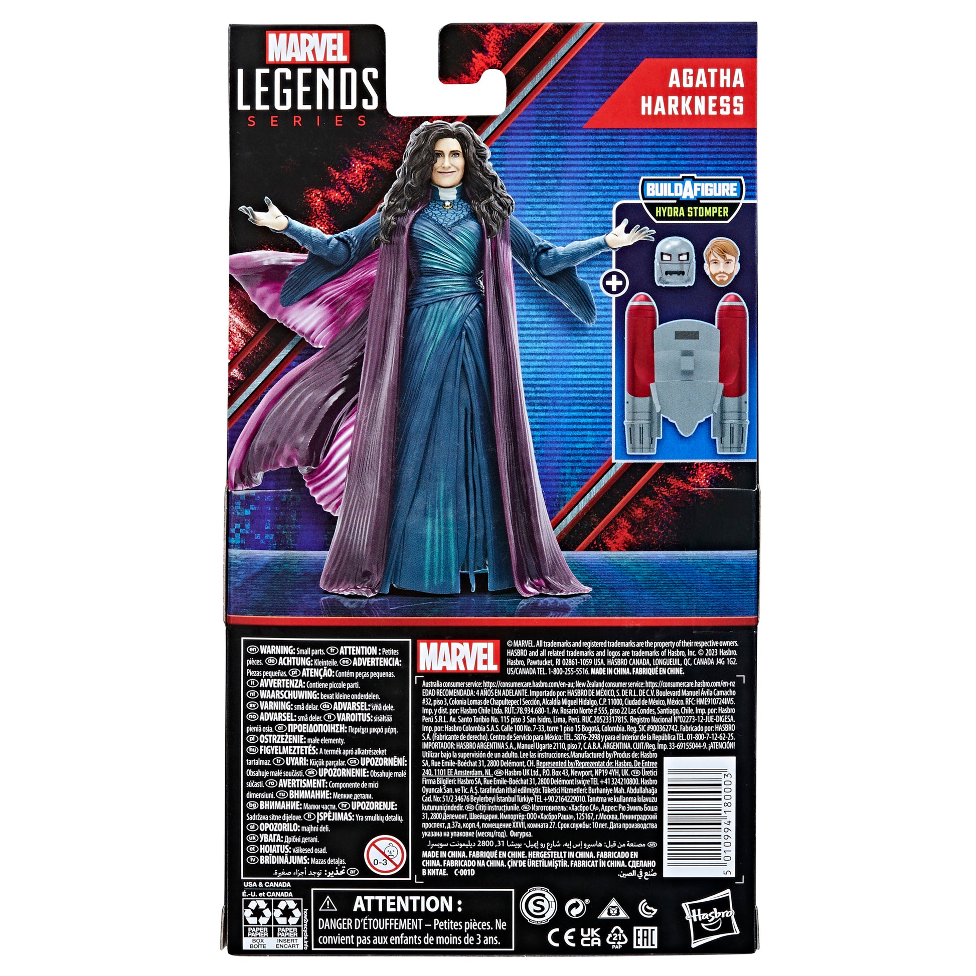 Marvel legends series agatha harkness back view of the box - Heretoserveyou