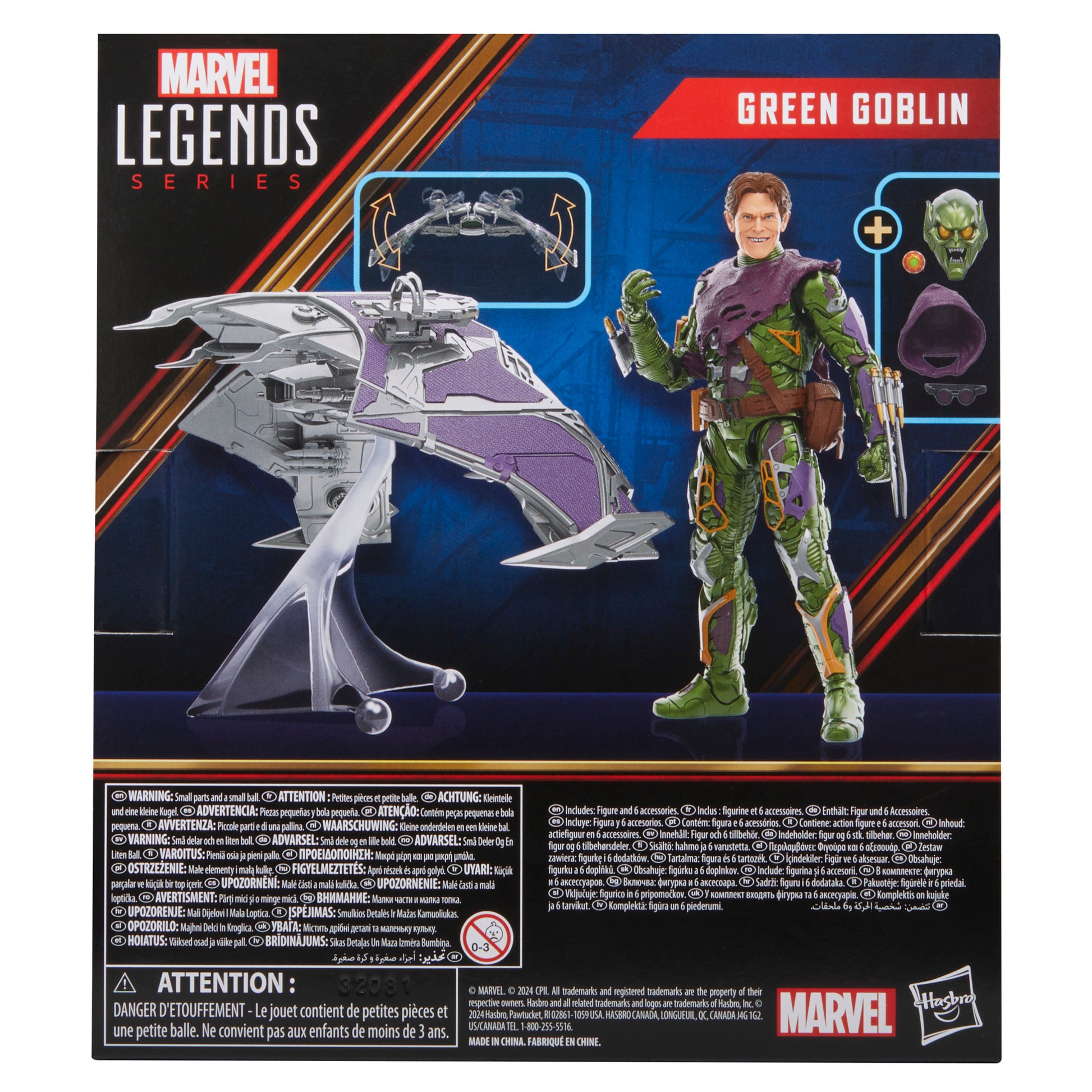 Marvel Legends Series Green Goblin, Deluxe Marvel Legends Action Figures (6) HERETOSERVEYOU