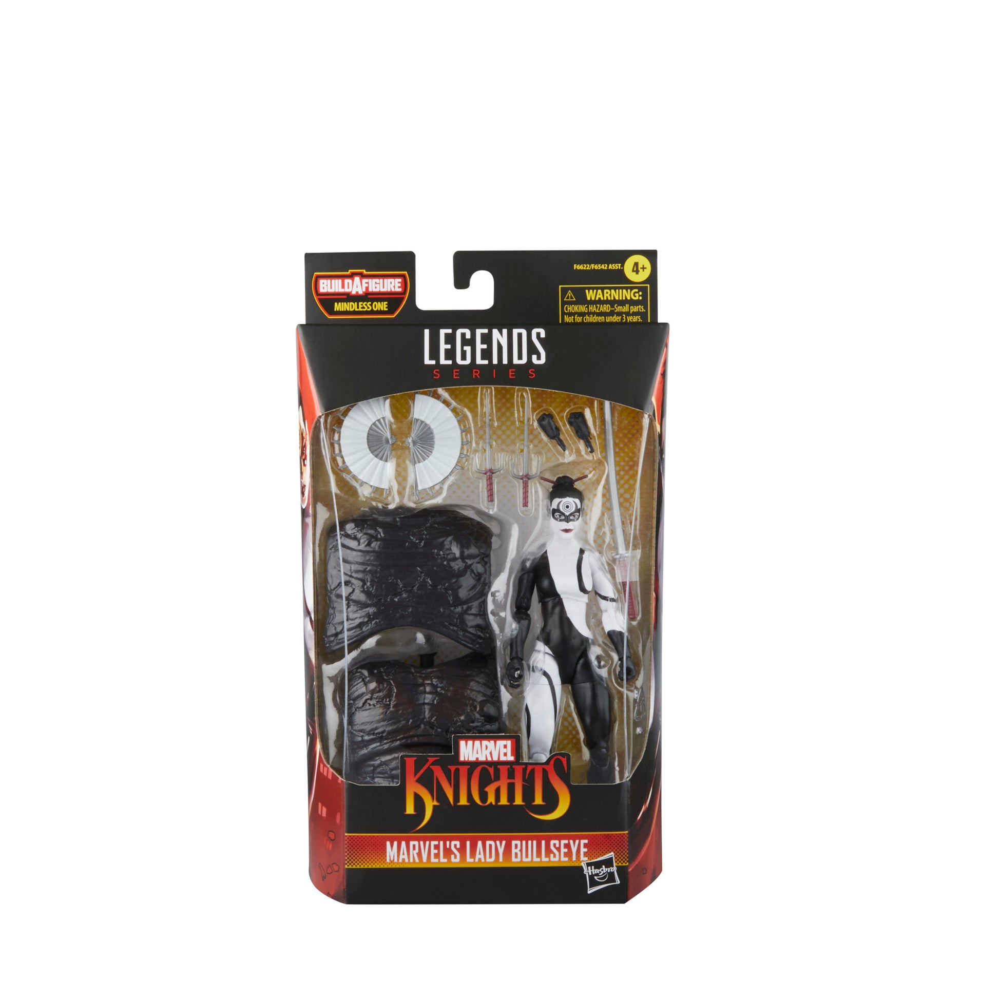 Hasbro Marvel Legends Series Marvel's Lady Bullseye Action Figure Toy front view of the package - Heretoserveyou