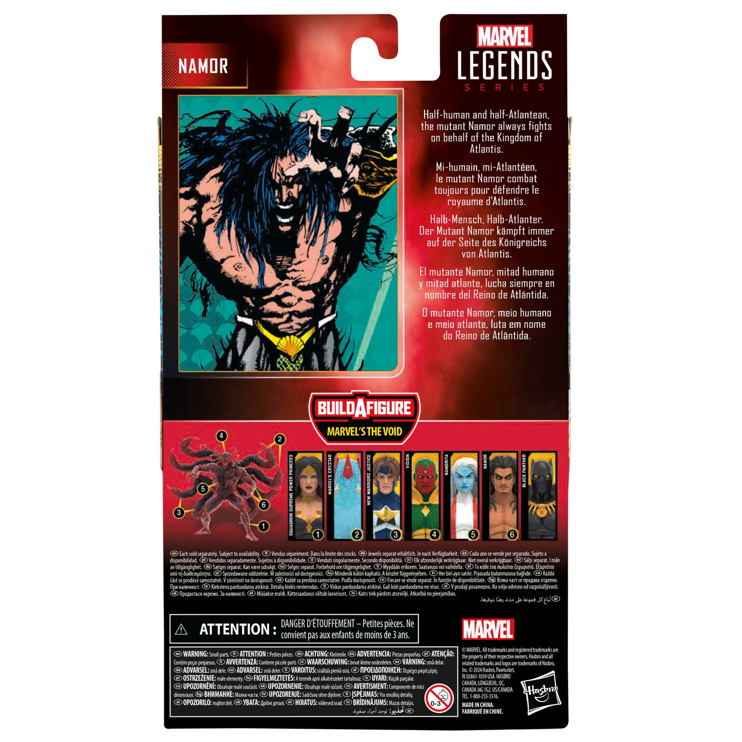 Marvel Legends Series Namor, 6 Comics Collectible Action Figure