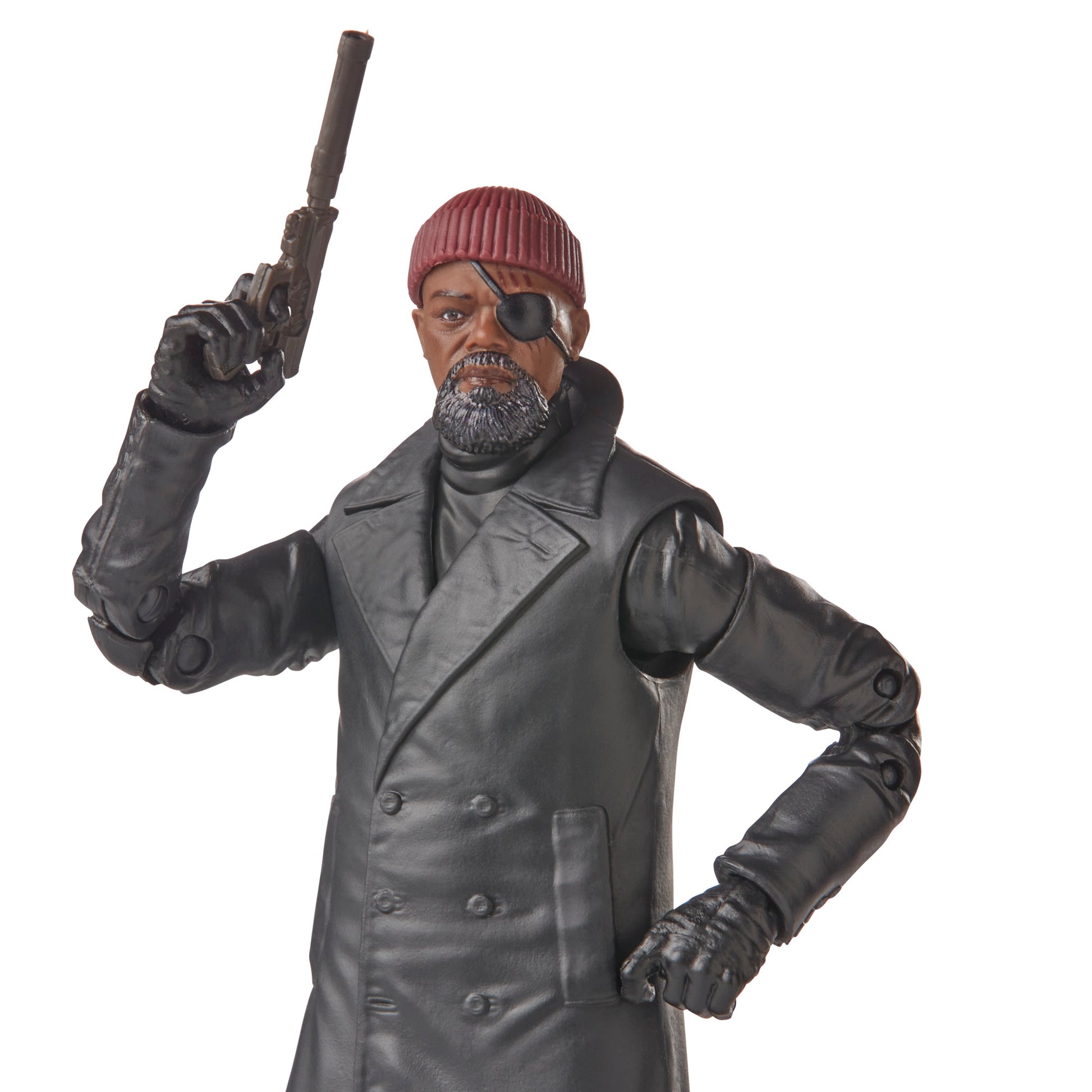 Marvel Legends Series Nick Fury Action Figure 6-Inch Toy close up look - Heretoserveyou